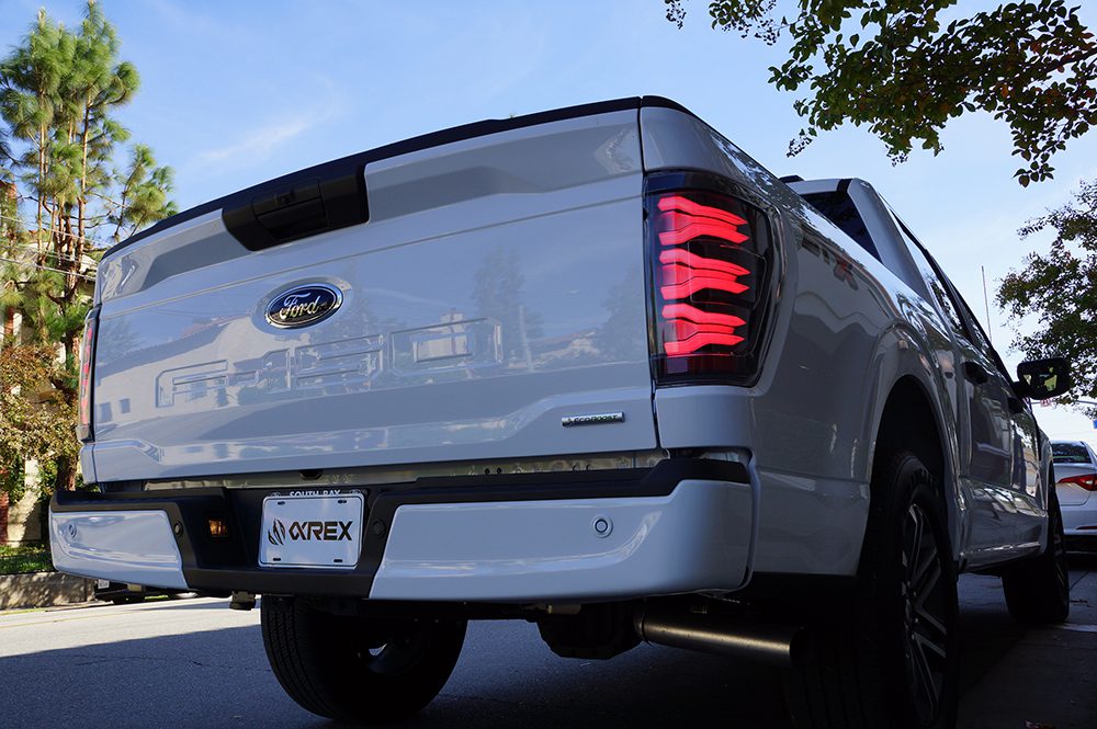 AlphaRex LED Tail Lights Ford F150 (21-23) LUXX Series - Alpha-Black / Black / Black-Red - Image 35