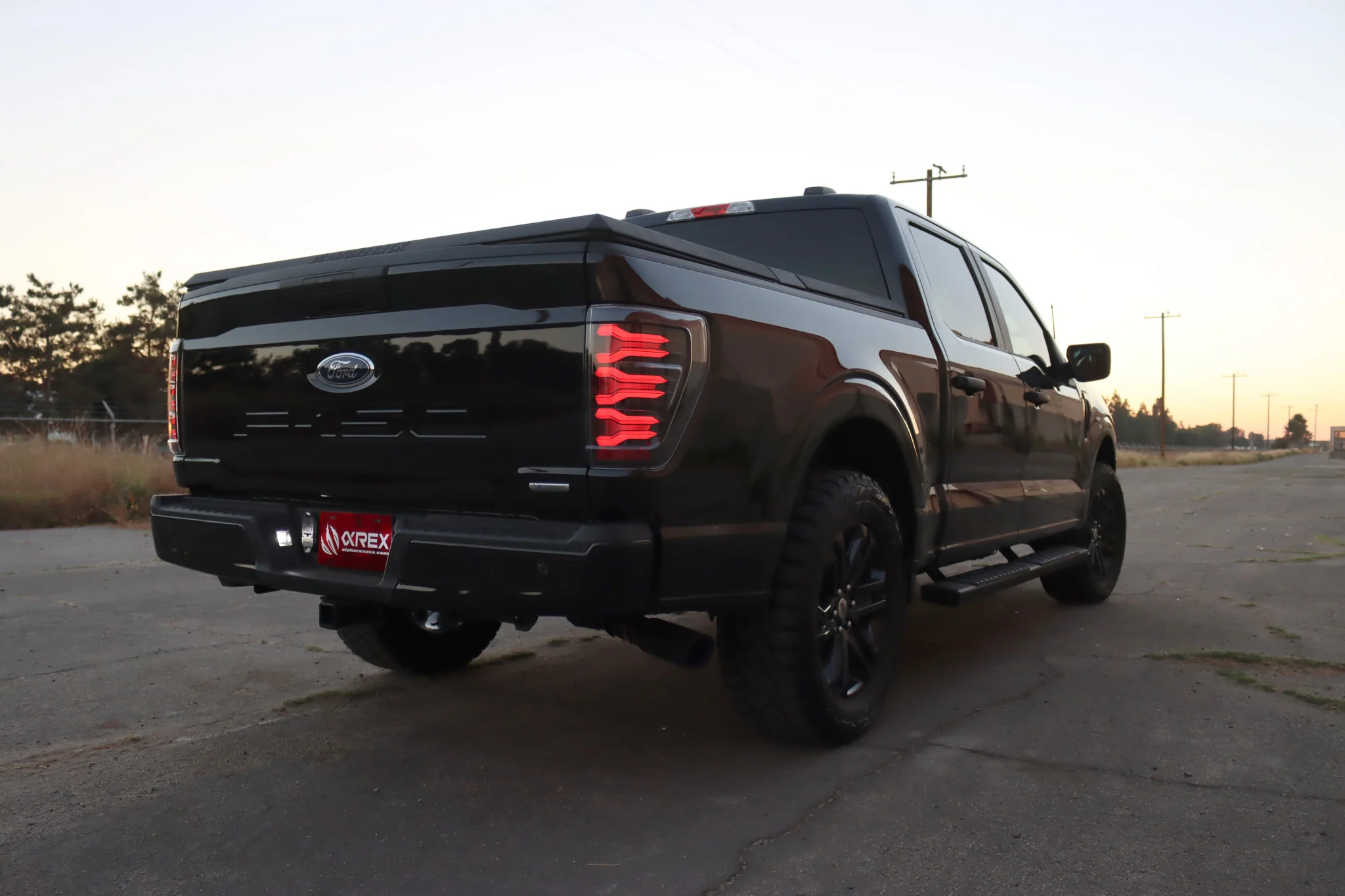 AlphaRex LED Tail Lights Ford F150 (21-23) LUXX Series - Alpha-Black / Black / Black-Red - Image 38