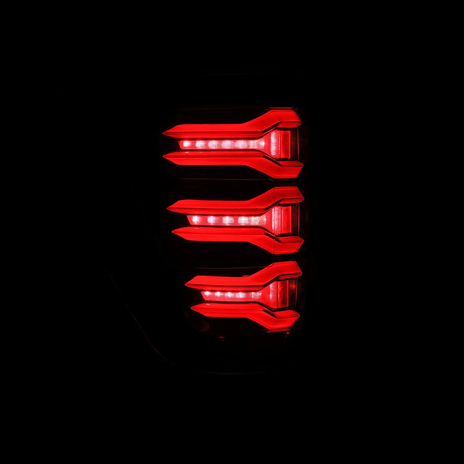 AlphaRex LED Tail Lights Ford F150 (21-23) LUXX Series - Alpha-Black / Black / Black-Red - Image 9