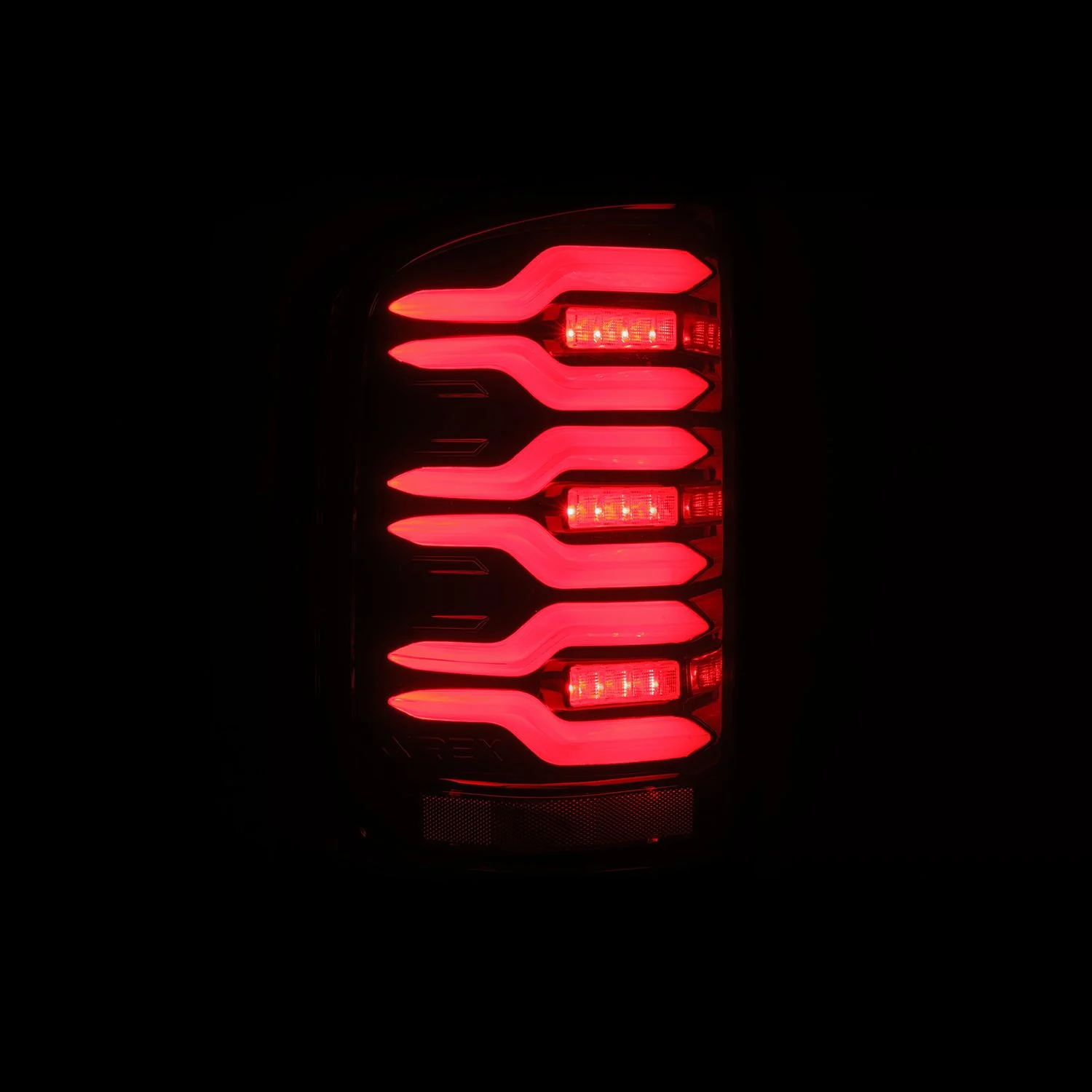 AlphaRex LED Tail Lights GMC Sierra (14-18) LUXX Series - Alpha-Black / Black / Black-Red - Image 26