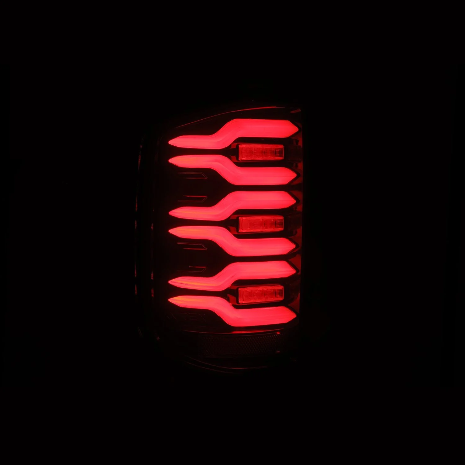 AlphaRex LED Tail Lights GMC Sierra 3500HD Dually (15-19) LUXX Series - Black / Black-Red / Alpha-Black - Image 18
