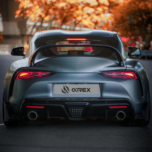 AlphaRex LED Tail Lights Toyota GR Supra A90 A91 (20-25) Luxx Series FT-1 or CSL Style - Black / Red / Alpha Black - Image 2