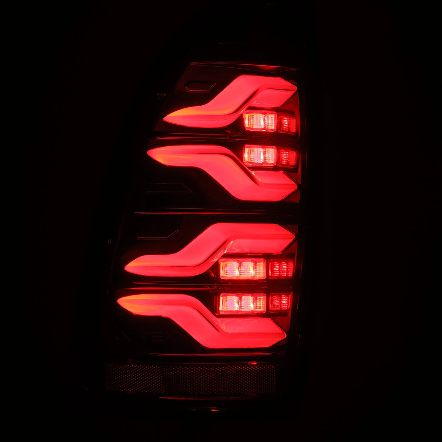 AlphaRex LED Tail Lights Toyota Tacoma (05-15) LUXX Series - Black / Red / Alpha-Black - Image 7