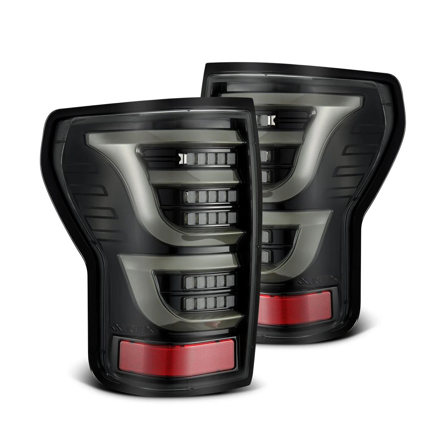 AlphaRex LED Tail Lights Toyota Tundra (07-13) LUXX Series - Black / Black-Red / Alpha-Black - Image 11