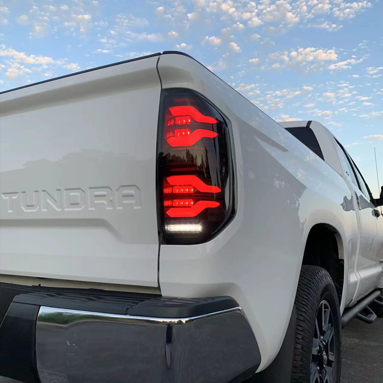 AlphaRex LED Tail Lights Toyota Tundra (14-21) LUXX Series - Black  / Black-Red / Alpha-Black - Image 24