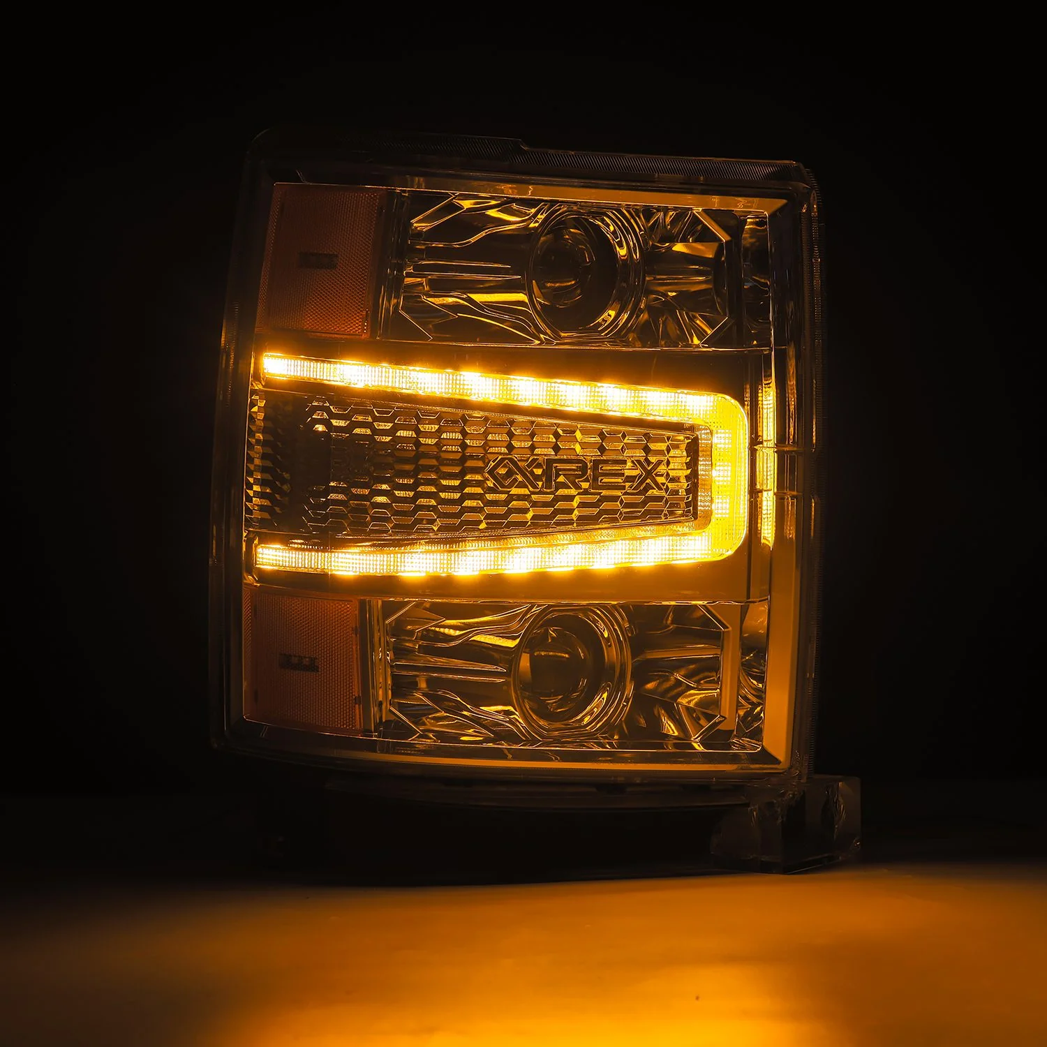 AlphaRex Projector Headlights Chevy Silverado (14-15) G2 Version Pro Series - Sequential - Alpha-Black / Black / Chrome - Image 11