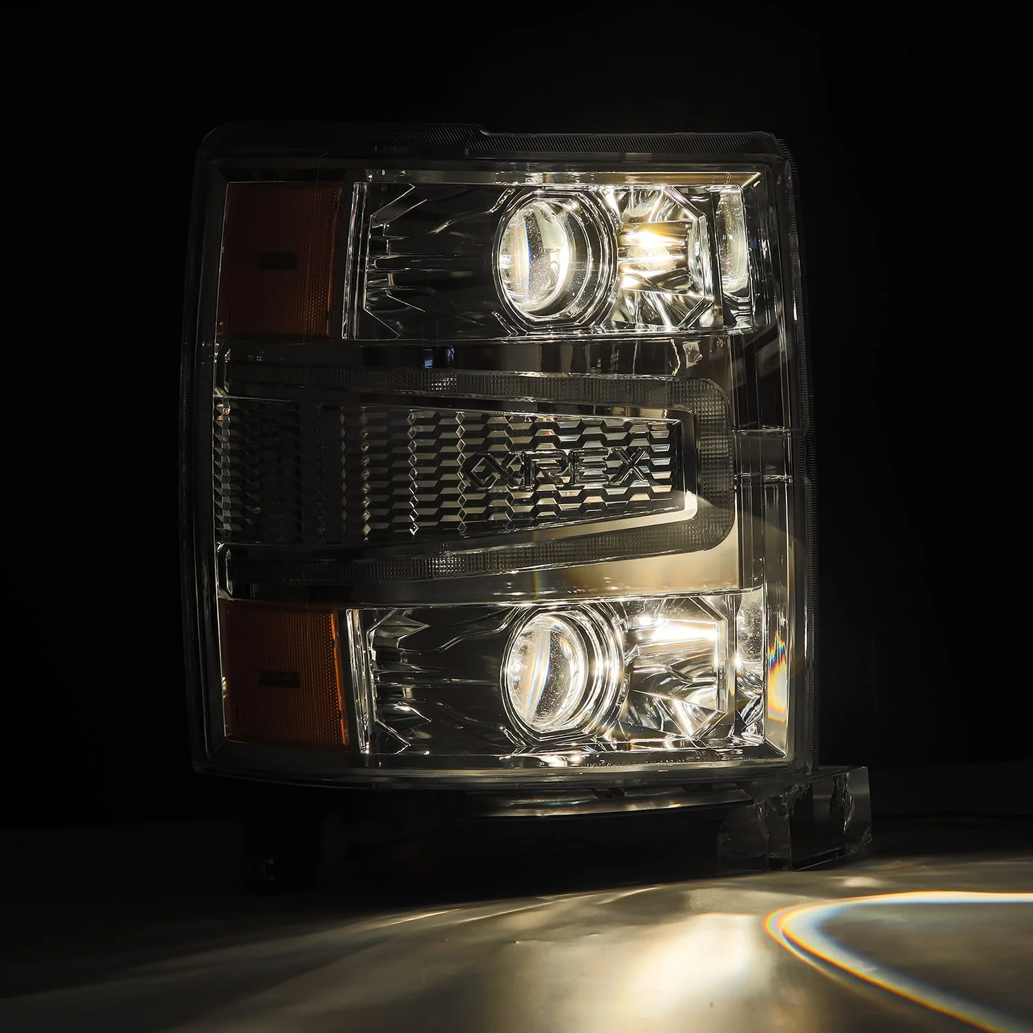 AlphaRex Projector Headlights Chevy Silverado (14-15) G2 Version Pro Series - Sequential - Alpha-Black / Black / Chrome - Image 13