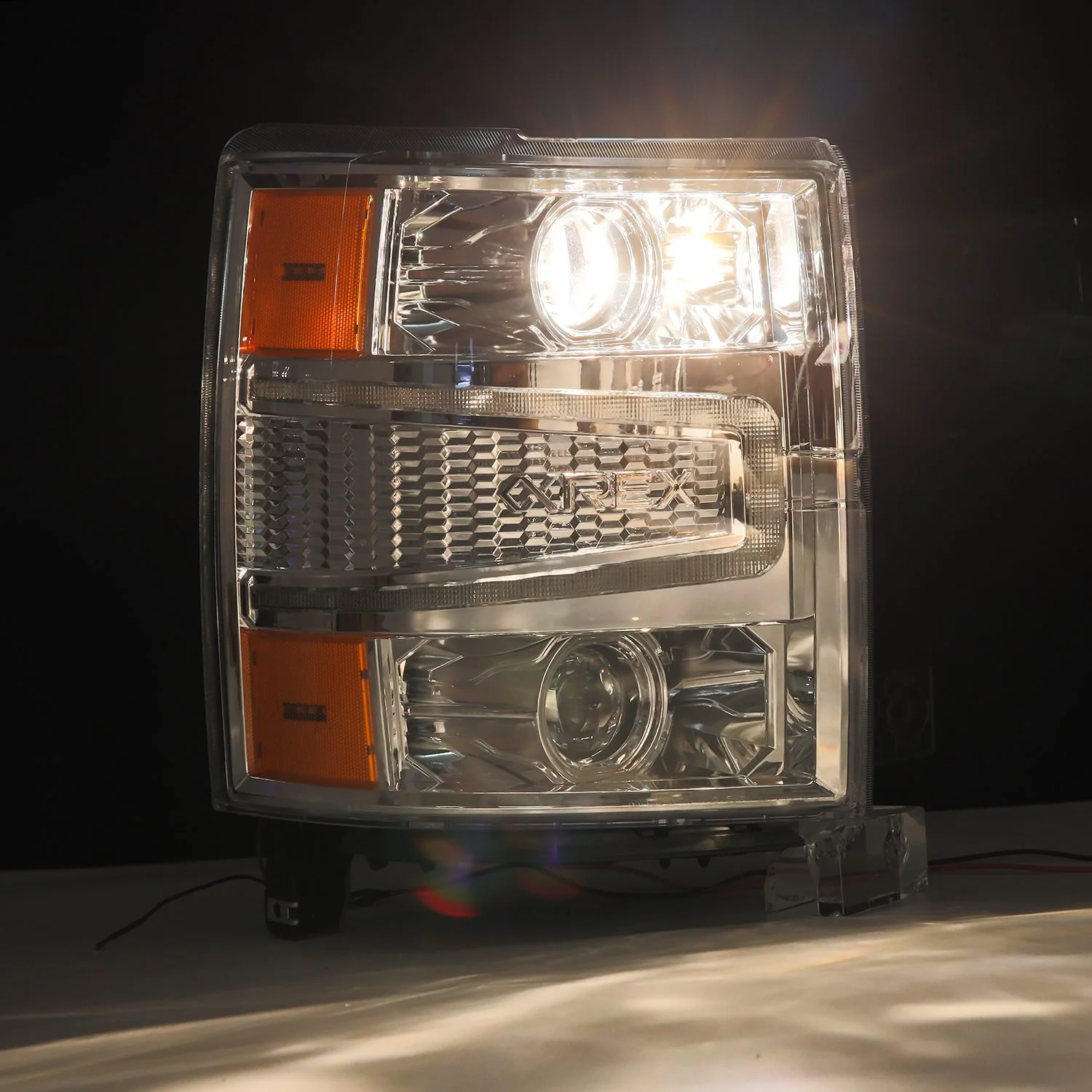 AlphaRex Projector Headlights Chevy Silverado (14-15) G2 Version Pro Series - Sequential - Alpha-Black / Black / Chrome - Image 14