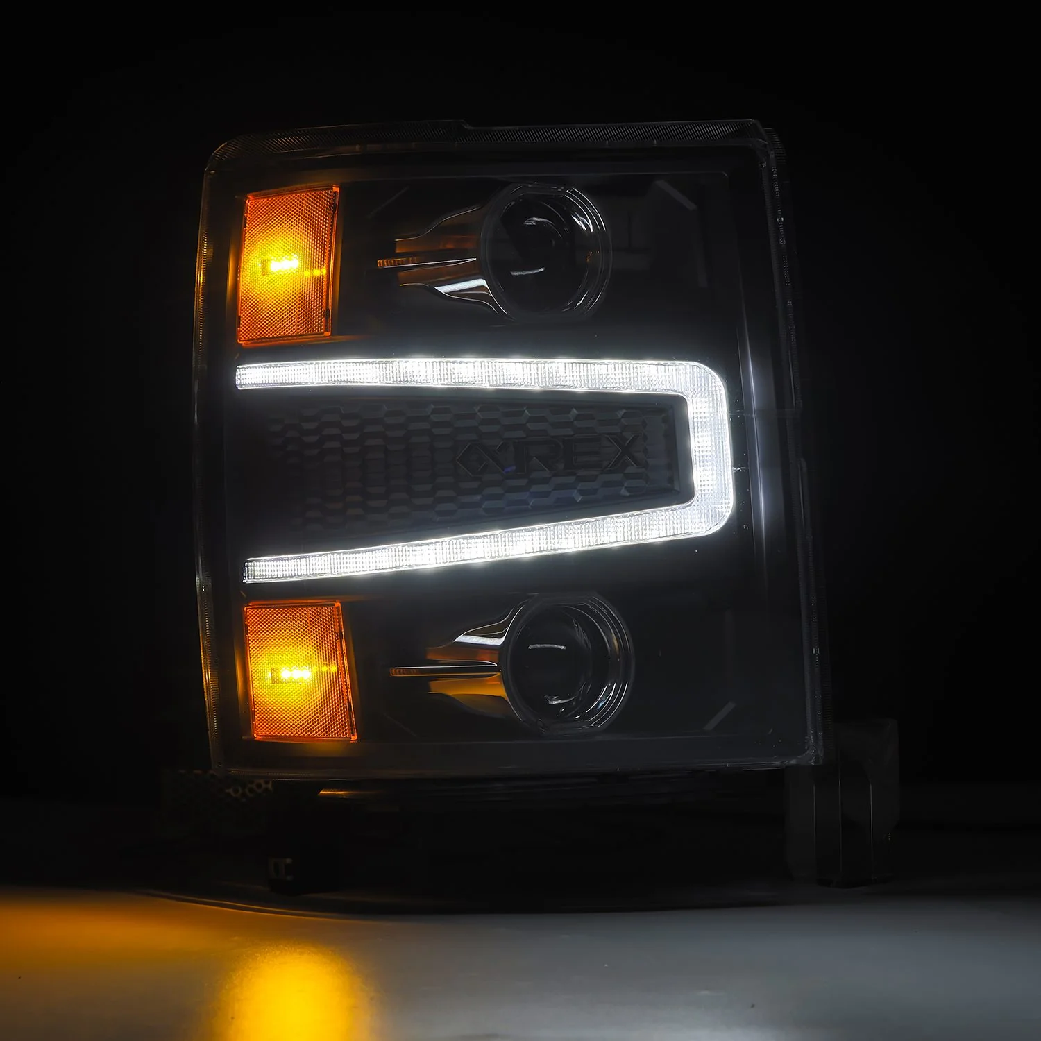 AlphaRex Projector Headlights Chevy Silverado (14-15) G2 Version Pro Series - Sequential - Alpha-Black / Black / Chrome - Image 5