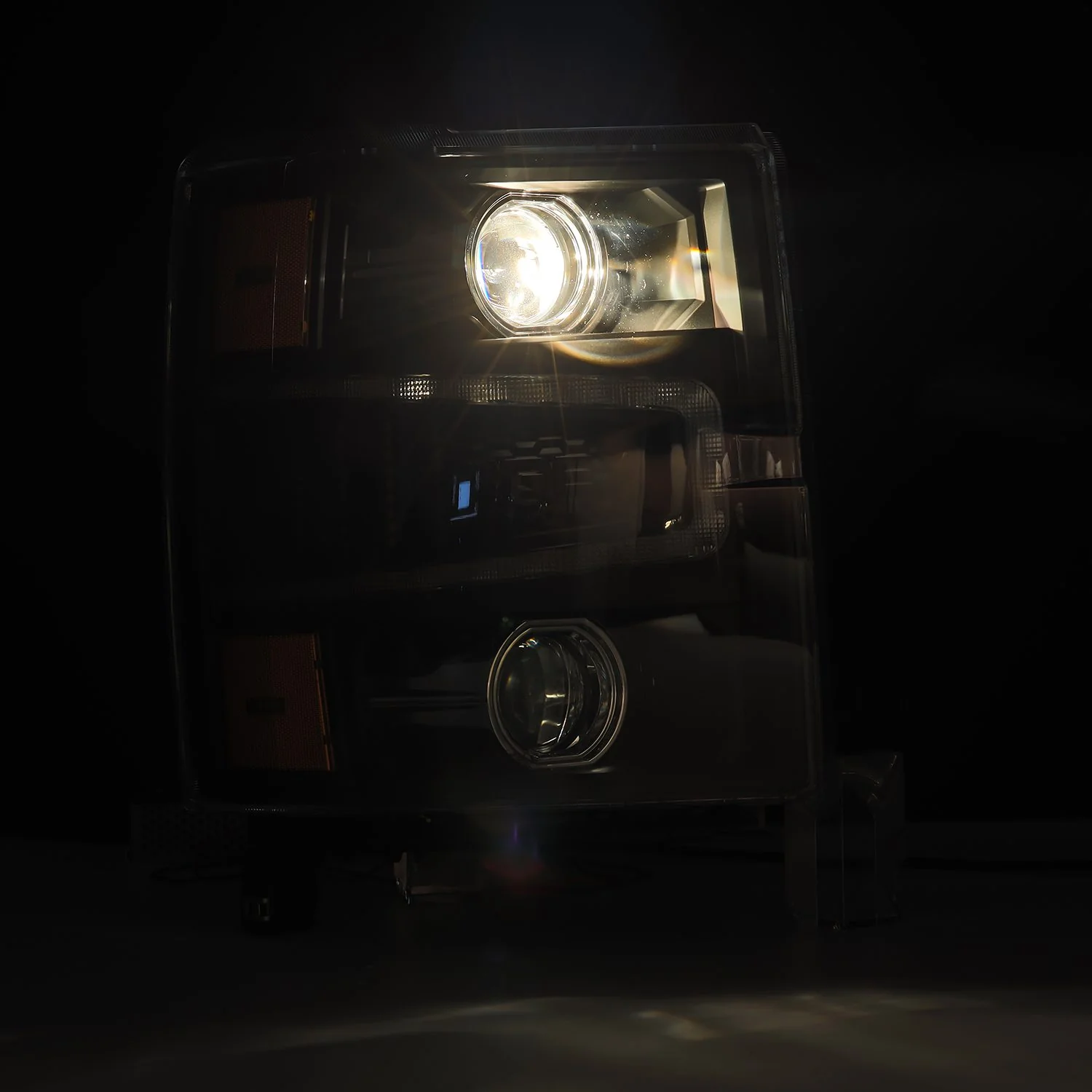 AlphaRex Projector Headlights Chevy Silverado (14-15) G2 Version Pro Series - Sequential - Alpha-Black / Black / Chrome - Image 7