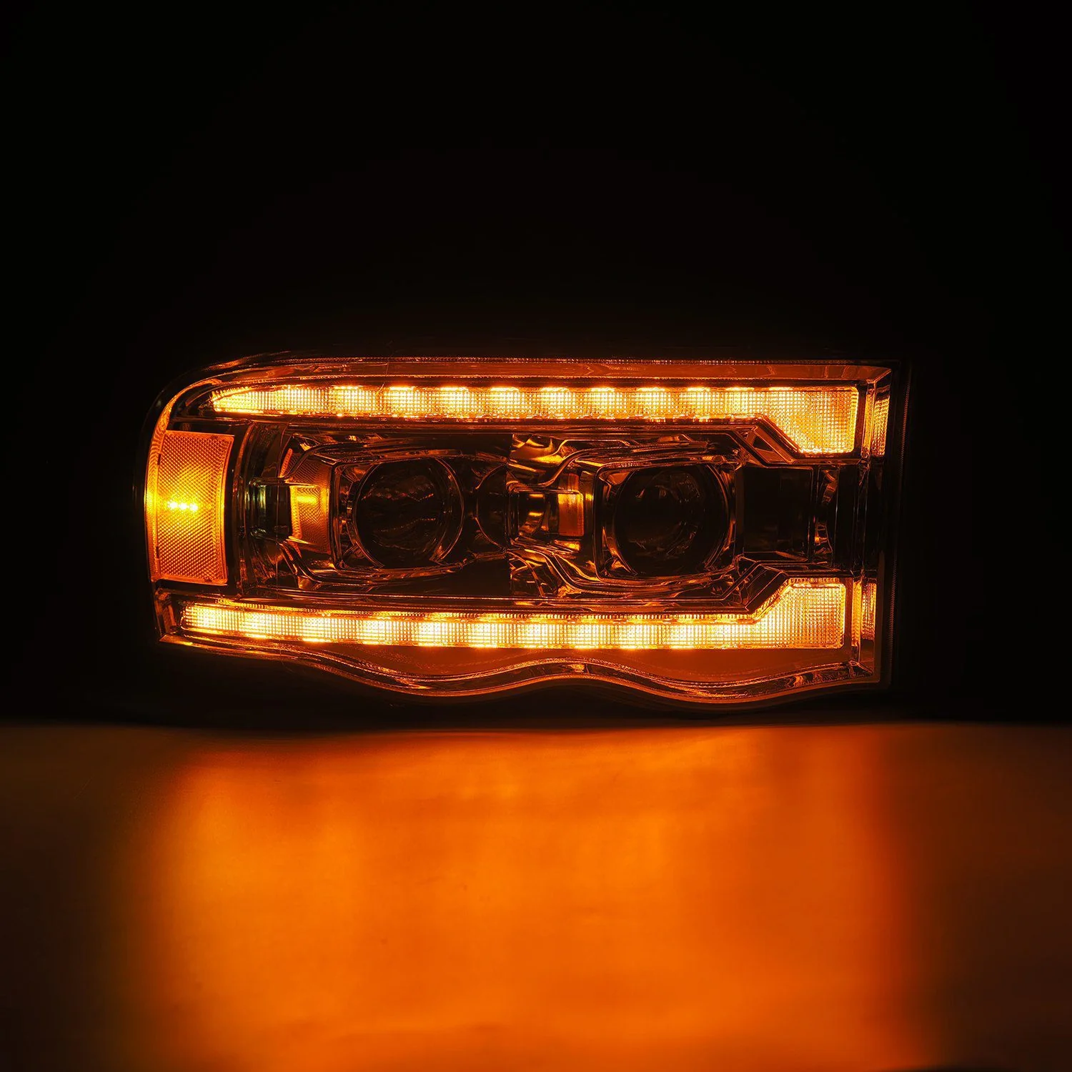 AlphaRex Projector Headlights Dodge Ram (02-05) Pro Series - Sequential - Alpha-Black / Black / Chrome - Image 10