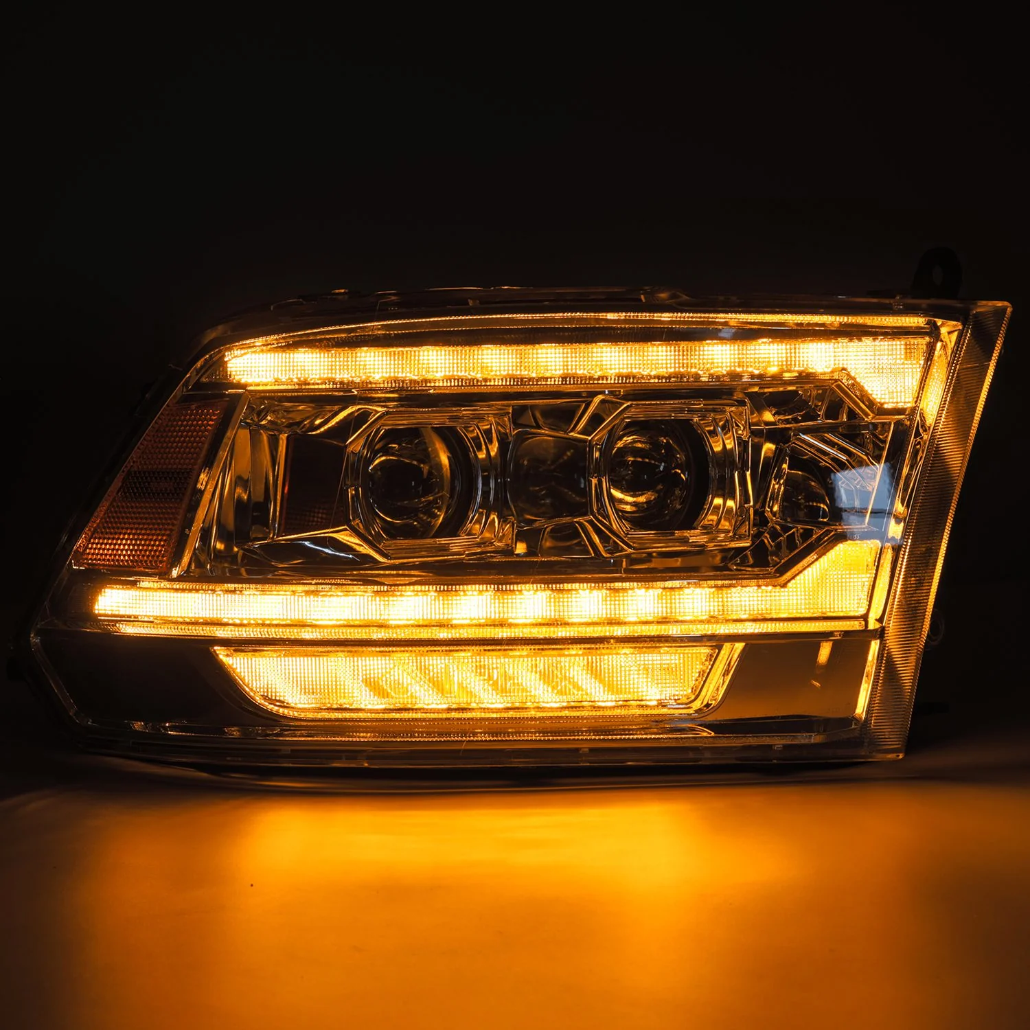 AlphaRex Projector Headlights Dodge Ram (09-18) G2 Version Pro Series - Sequential - Alpha-Black / Black / Chrome - Image 13