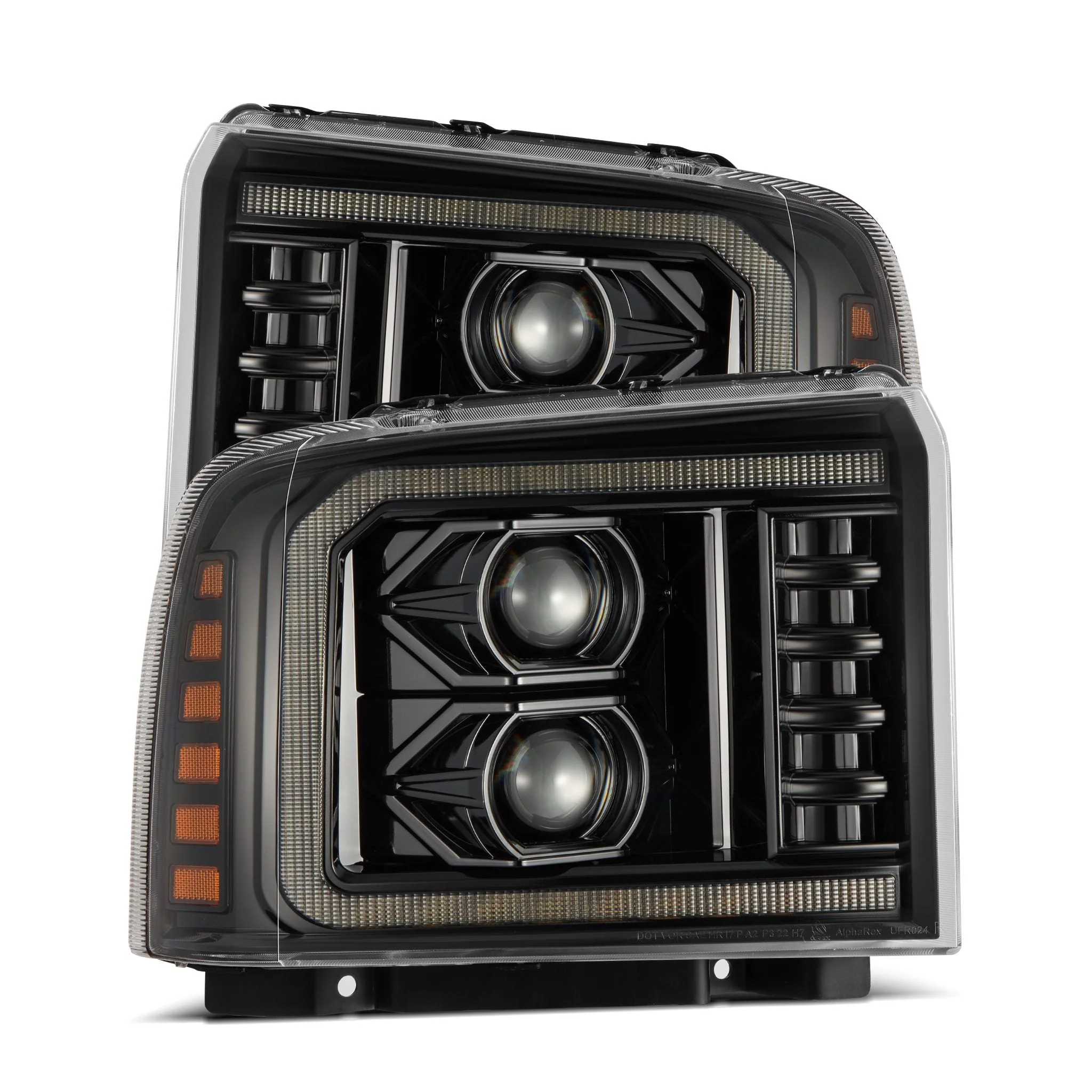 AlphaRex Projector Headlights Ford Excursion (05-07) Pro Series - Sequential - Alpha-Black or Black