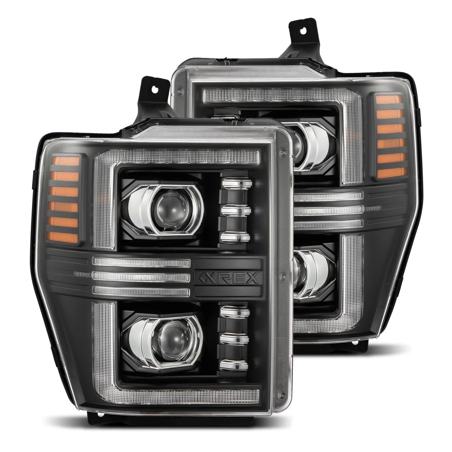 AlphaRex Projector Headlights Ford Excursion (08-10) Pro Series - Sequential - Alpha-Black or Black