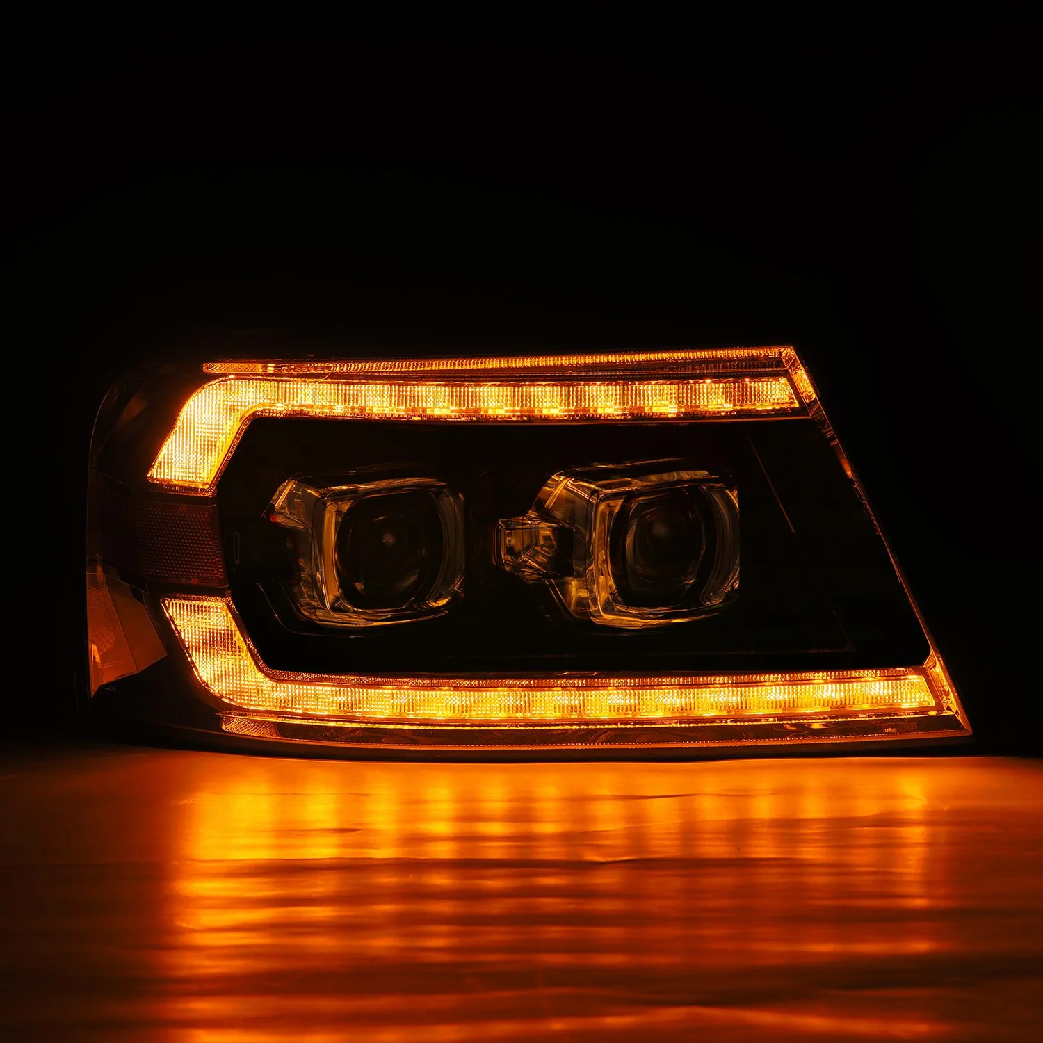 AlphaRex Projector Headlights Ford F150 (04-08) Pro Series - Sequential - Alpha-Black / Black / Chrome - Image 3