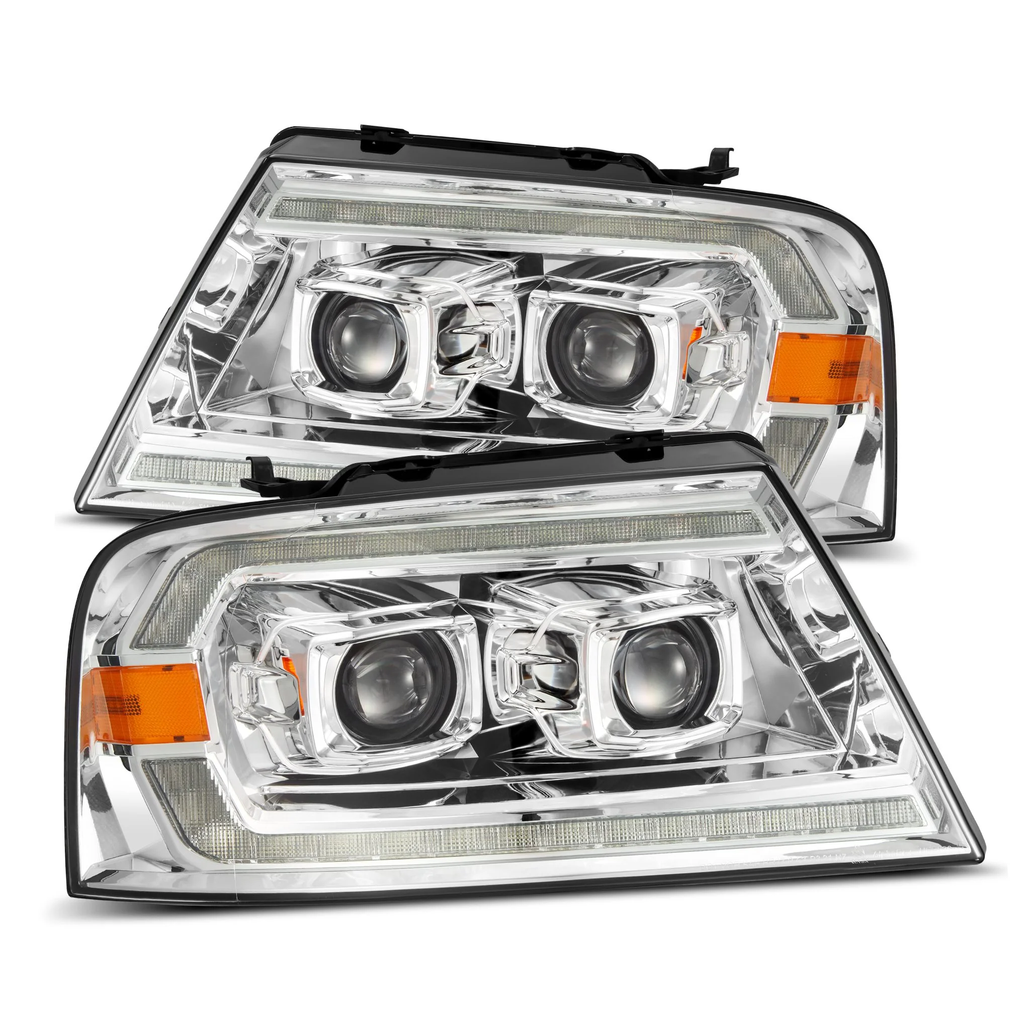AlphaRex Projector Headlights Ford F150 (04-08) Pro Series - Sequential - Alpha-Black / Black / Chrome - Image 7