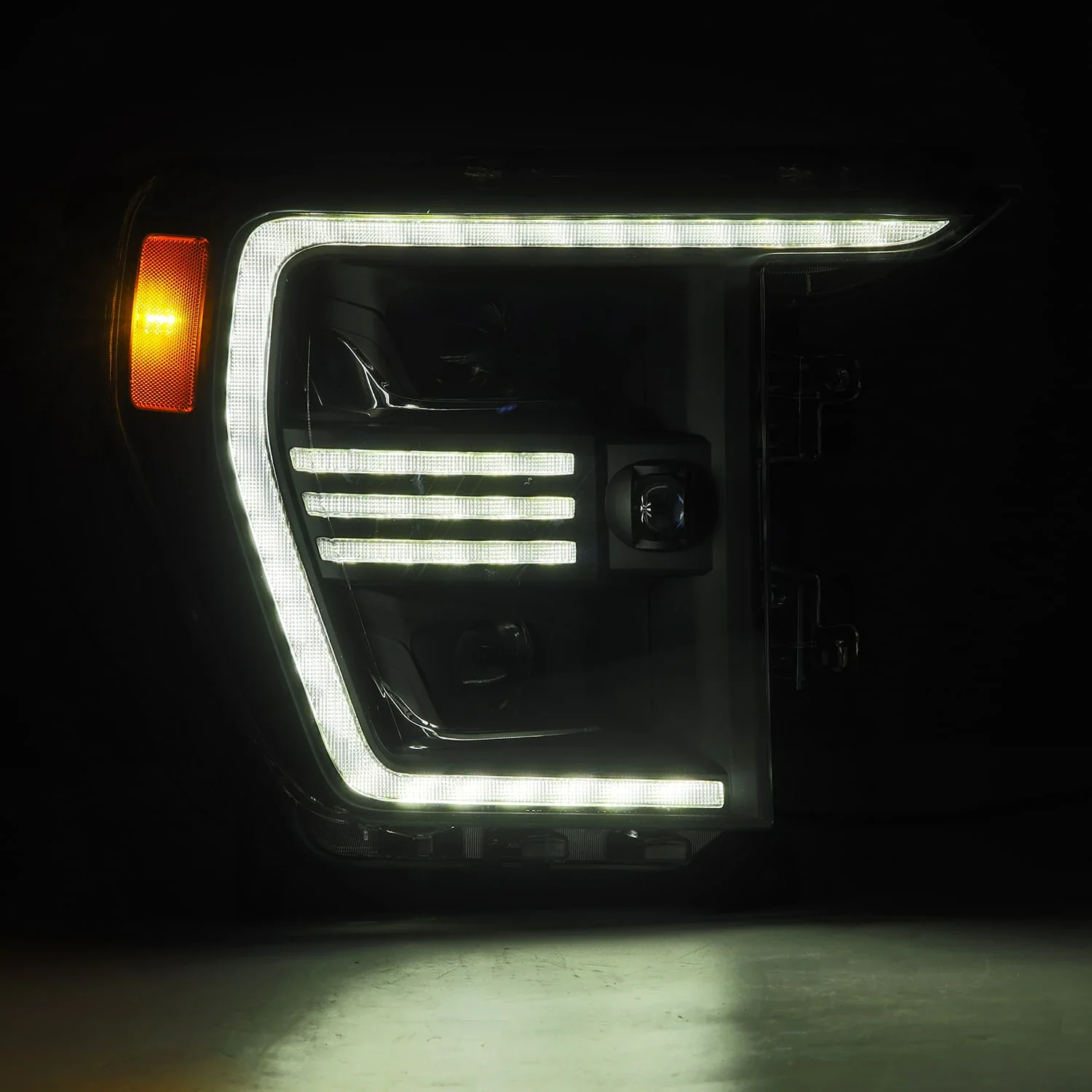 AlphaRex Projector Headlights Ford F150 w/ Halogen Headlights Only (21-23) Pro Series - Sequential - Alpha-Black or Black - Image 16