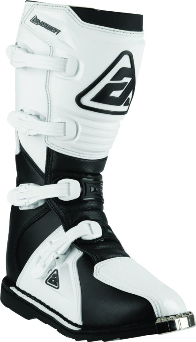 Answer Racing AR1 Motorcycle/MotoCross Boots (Adult & Youth Sizes) - Black / Black & Red / Black & White - Image 4