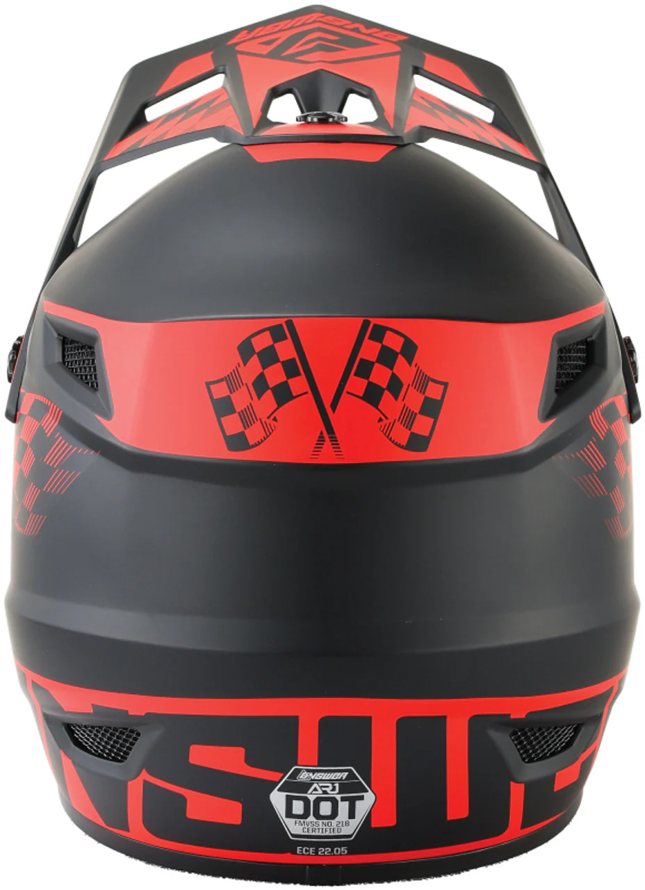 Answer Racing AR1 & AR1 Sweep MX Motocross Helmet (Youth Sizing) - Matte Black / White / Black & White / Black & Red / Black & Blue - Image 7