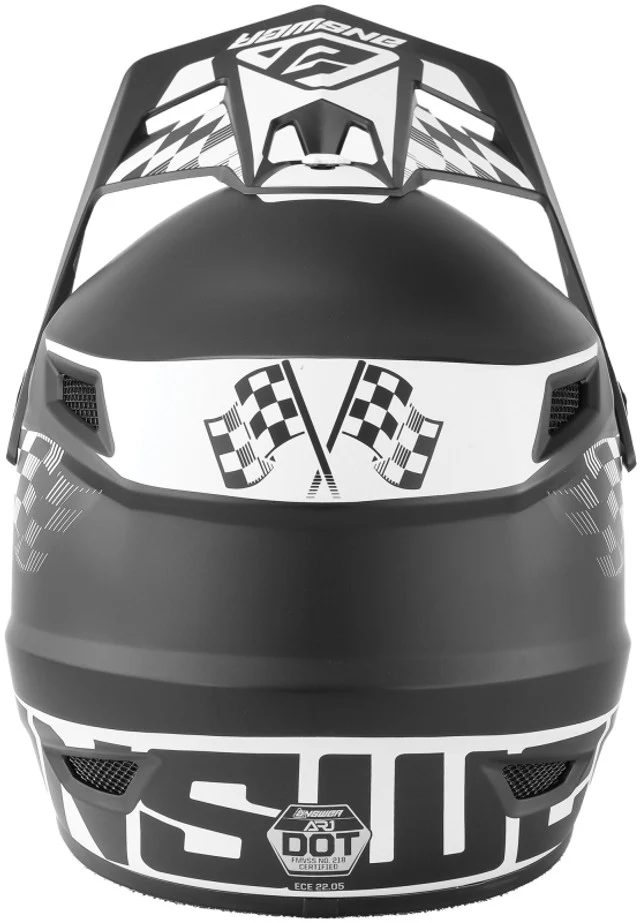 Answer Racing AR1 & AR1 Sweep MX Motocross Helmet (Youth Sizing) - Matte Black / White / Black & White / Black & Red / Black & Blue - Image 9