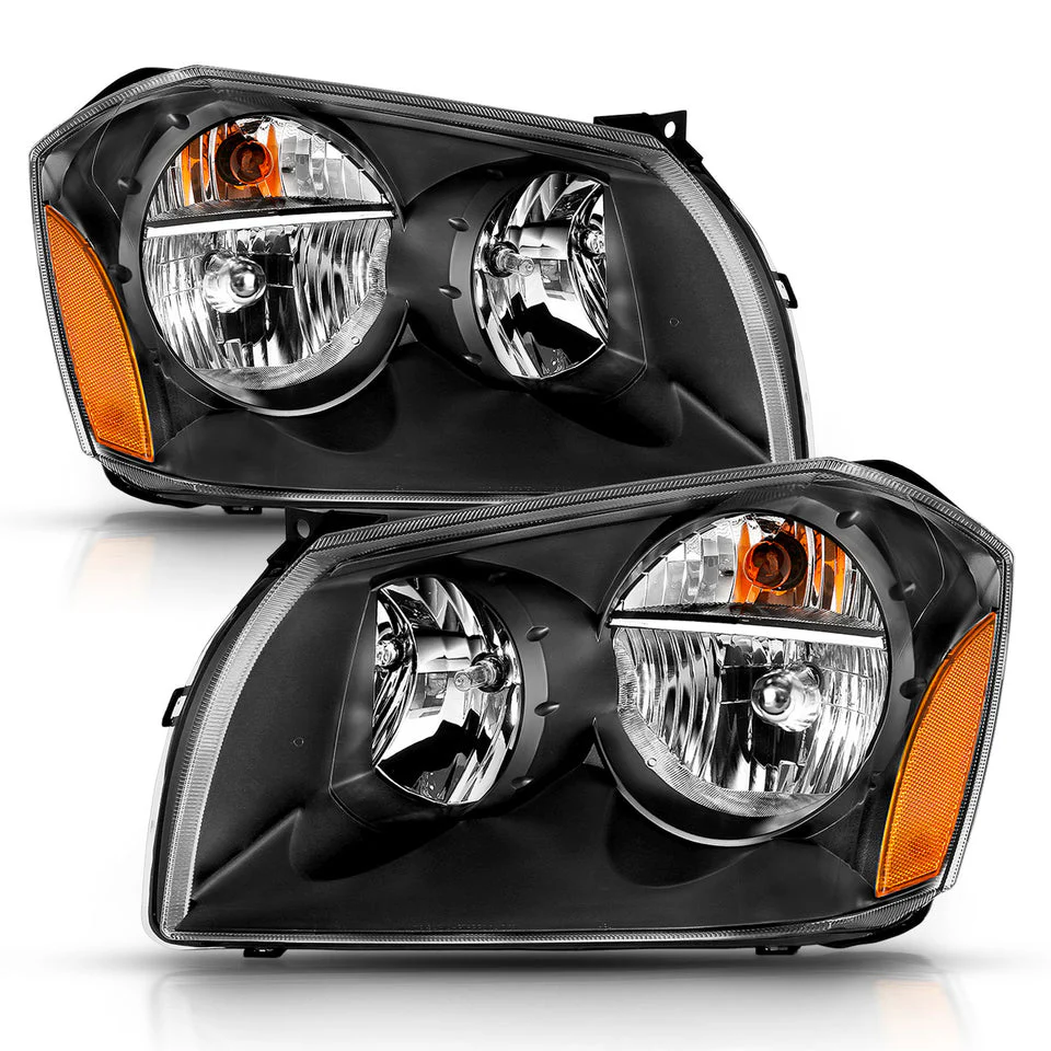 Anzo Crystal Headlights Dodge Magnum (2005–2007) Black w/ Clear Lens 111425