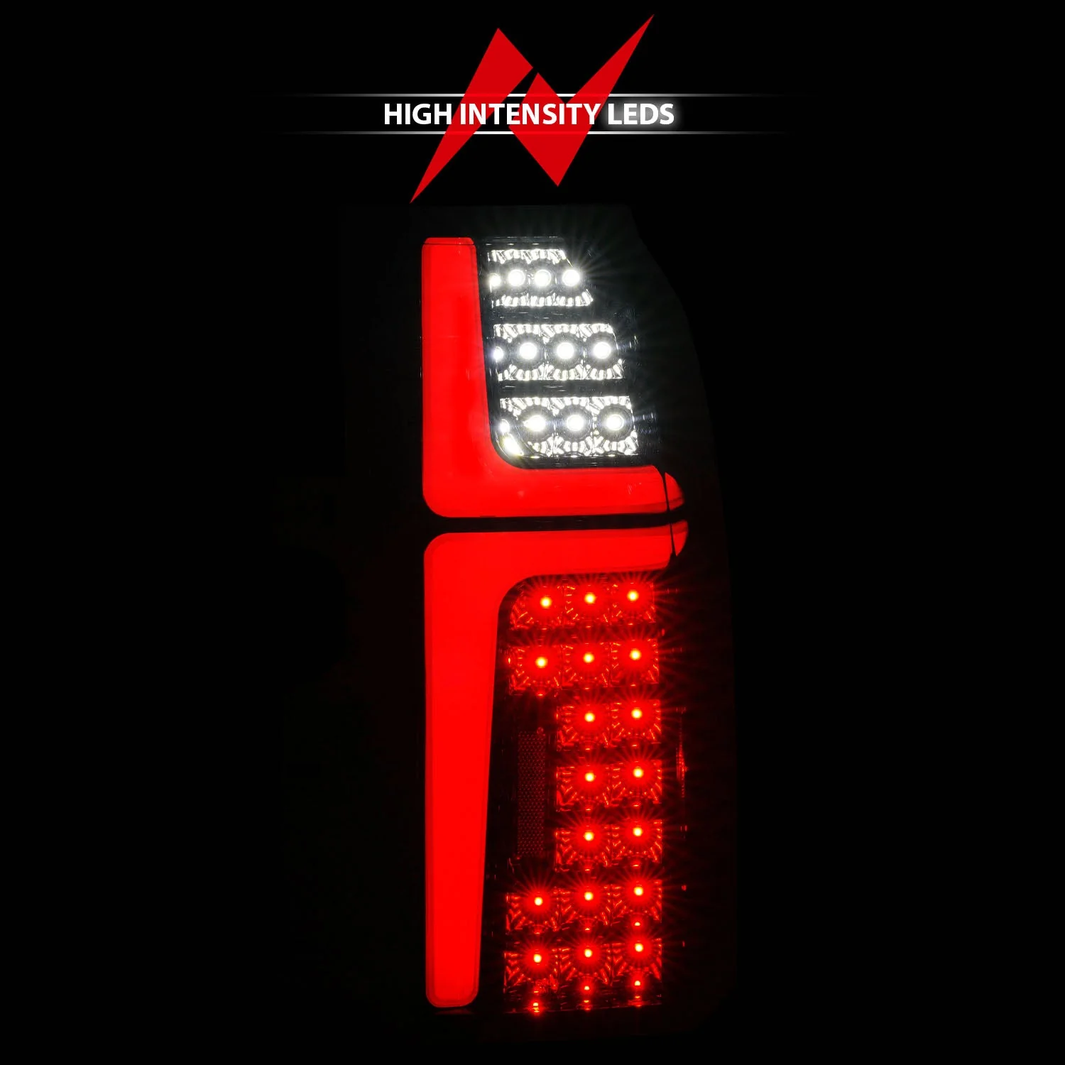 Anzo Full LED Tail Lights Chevy Tahoe / Suburban (15–20) Light Bar Style – Black Housing w/ Clear or Smoke Lens & Sequential Signal - Image 3