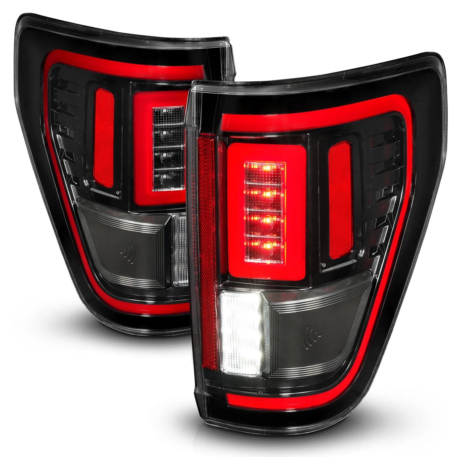 Anzo Full LED Tail Lights Ford F150 (21–23) Black Clear or Smoke Lens w/ Initiation & Sequential - BLIS and Non-BLIS - Image 10