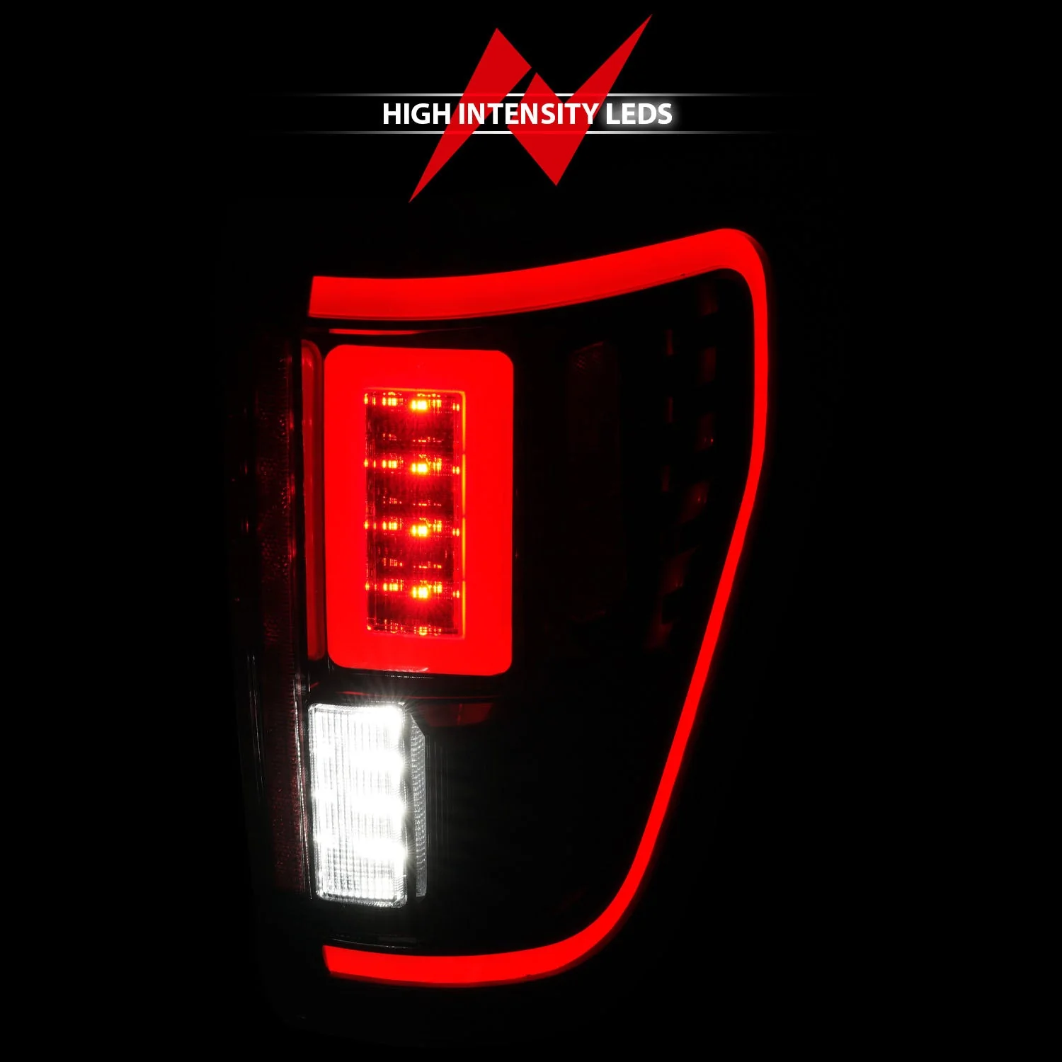 Anzo Full LED Tail Lights Ford F150 (21–23) Black Clear or Smoke Lens w/ Initiation & Sequential - BLIS and Non-BLIS - Image 3