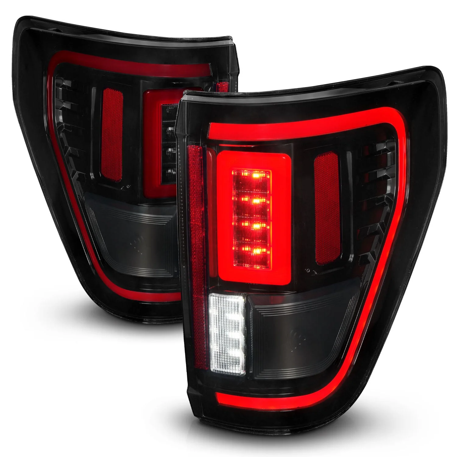 Anzo Full LED Tail Lights Ford F150 (21–23) Black Clear or Smoke Lens w/ Initiation & Sequential - BLIS and Non-BLIS - Image 6
