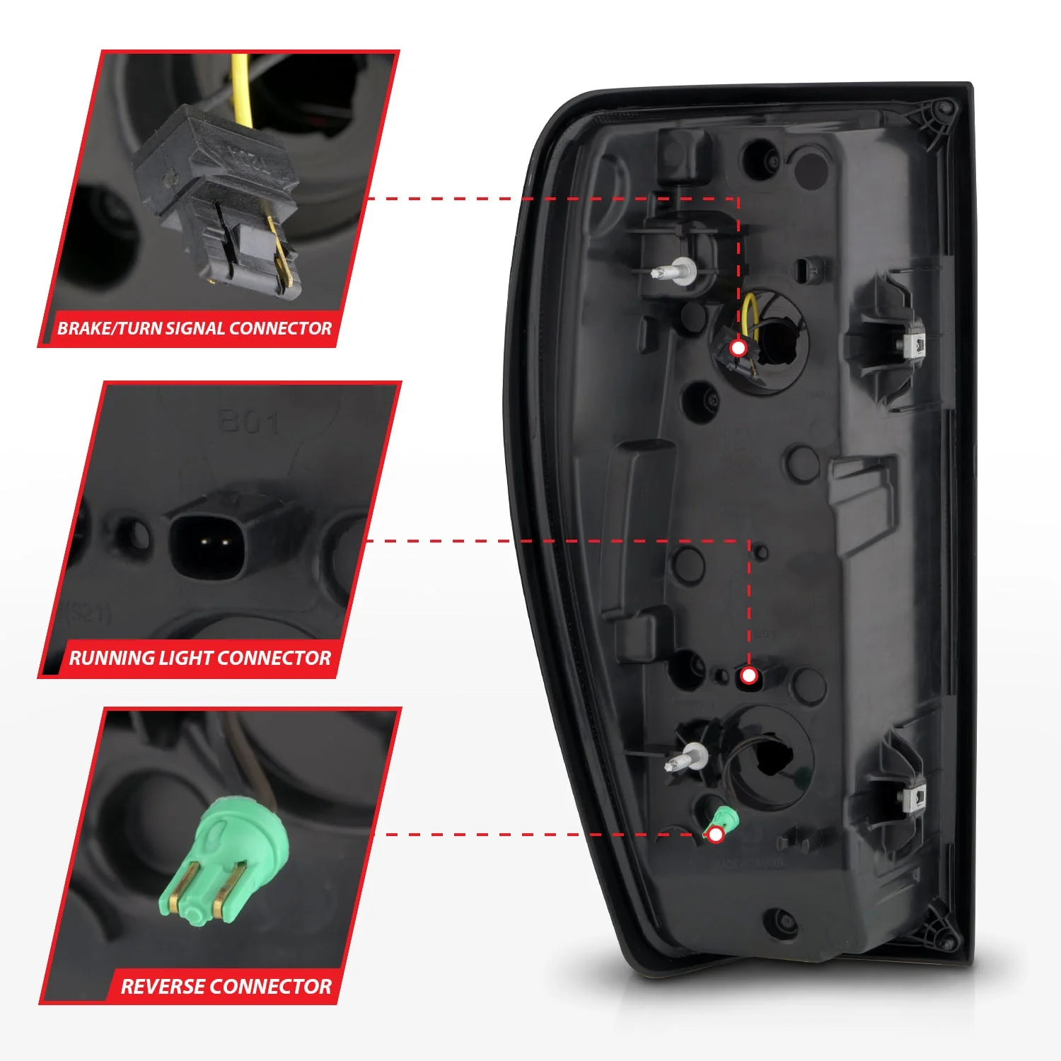 Anzo Full LED Tail Lights GMC Sierra 1500 (19–24) 2500HD 3500HD (20–25) [Halogen Models Only] Black Clear or Smoke Lens w/ Initiation & Sequential Signals - Image 2