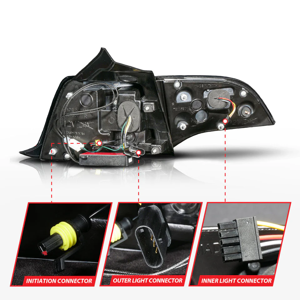 Anzo Full LED Tail Lights Tesla Model 3 (17-23) & Model Y (20-25) Sequential Turn Signals - Black Housing with Smoked Lens 311489X - Image 4