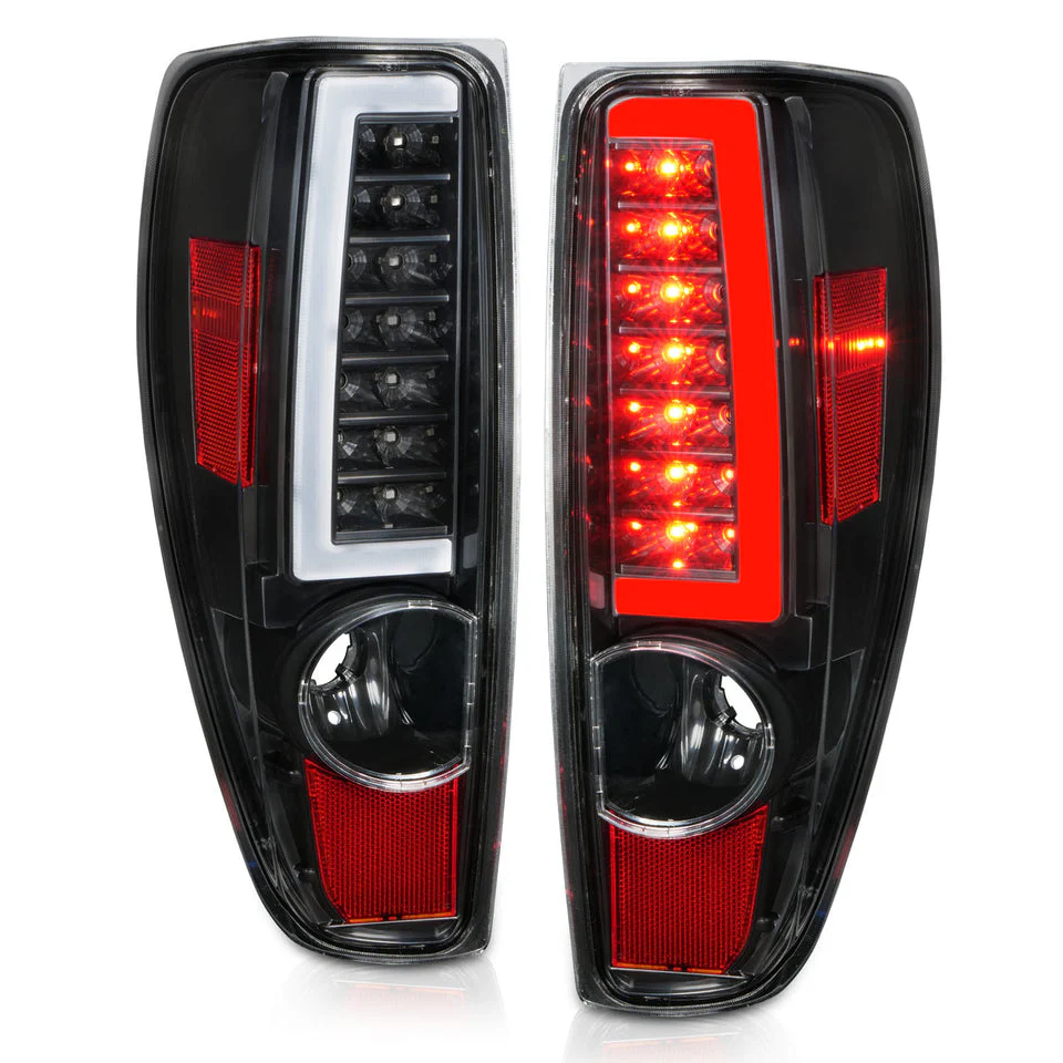 Anzo LED Tail Lights Chevy Colorado / GMC Canyon (04–12) C-Bar Style Black or Chrome Housing w/ Red-Clear / Clear / Smoke Lens
