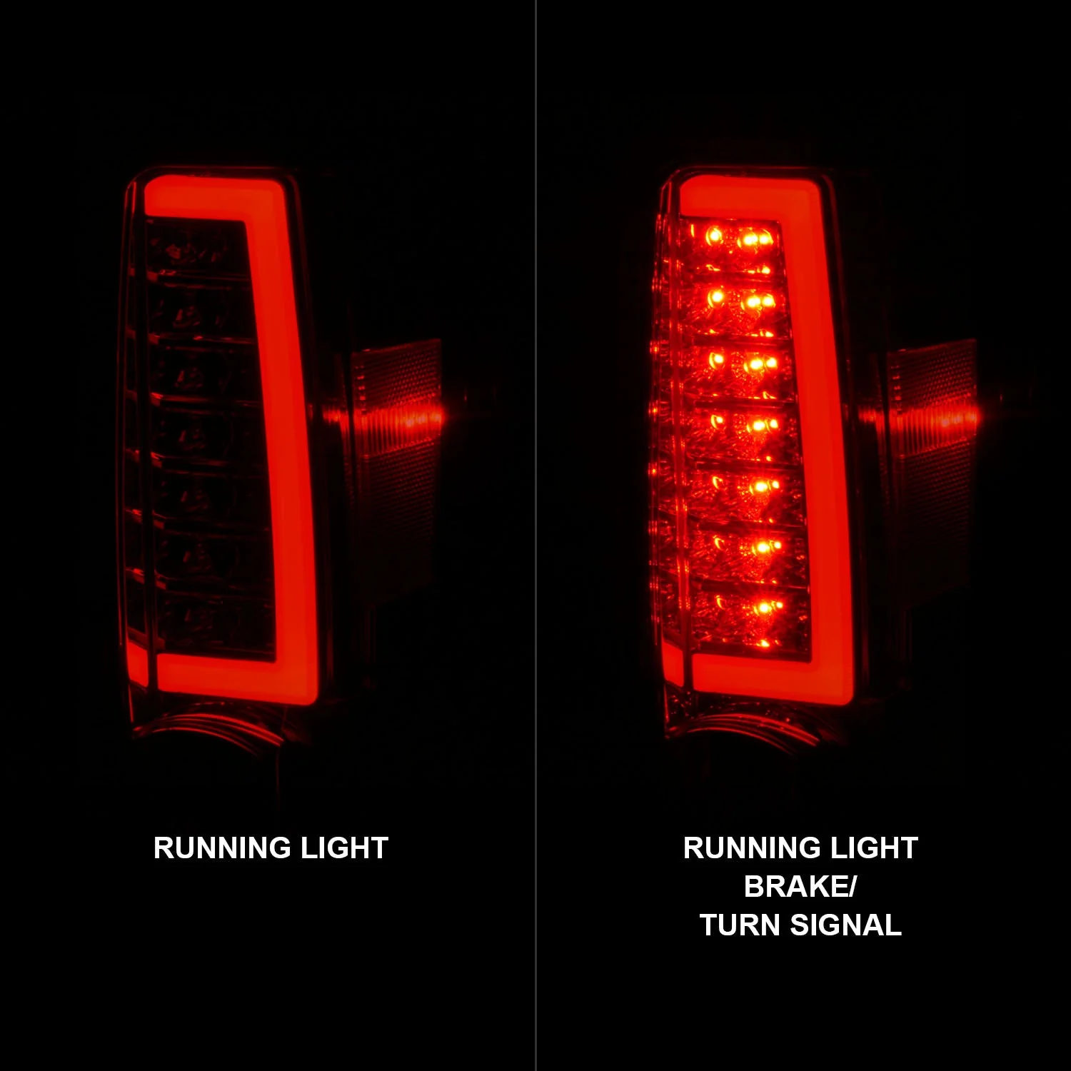 Anzo LED Tail Lights Chevy Colorado / GMC Canyon (04–12) C-Bar Style Black or Chrome Housing w/ Red-Clear / Clear / Smoke Lens - Image 15