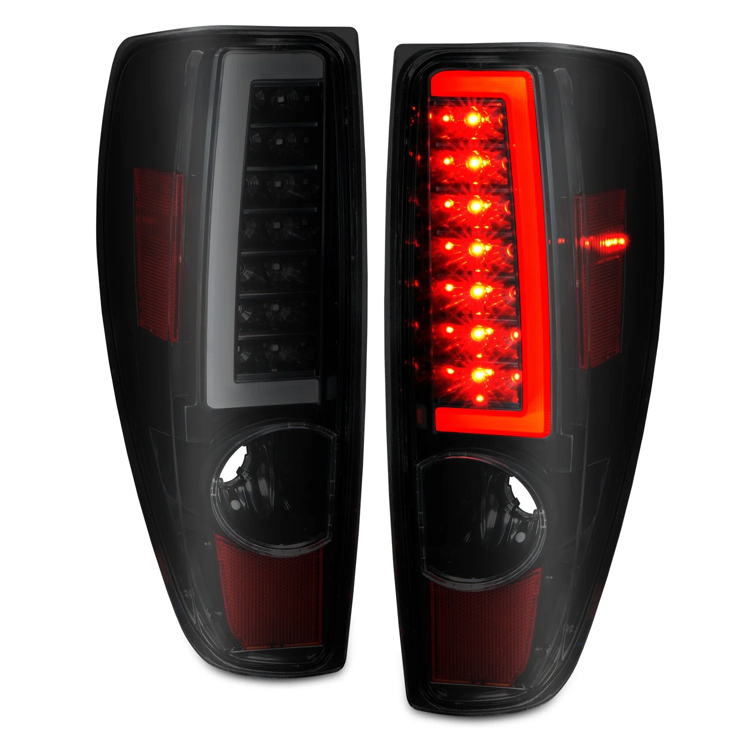 Anzo LED Tail Lights Chevy Colorado / GMC Canyon (04–12) C-Bar Style Black or Chrome Housing w/ Red-Clear / Clear / Smoke Lens - Image 6