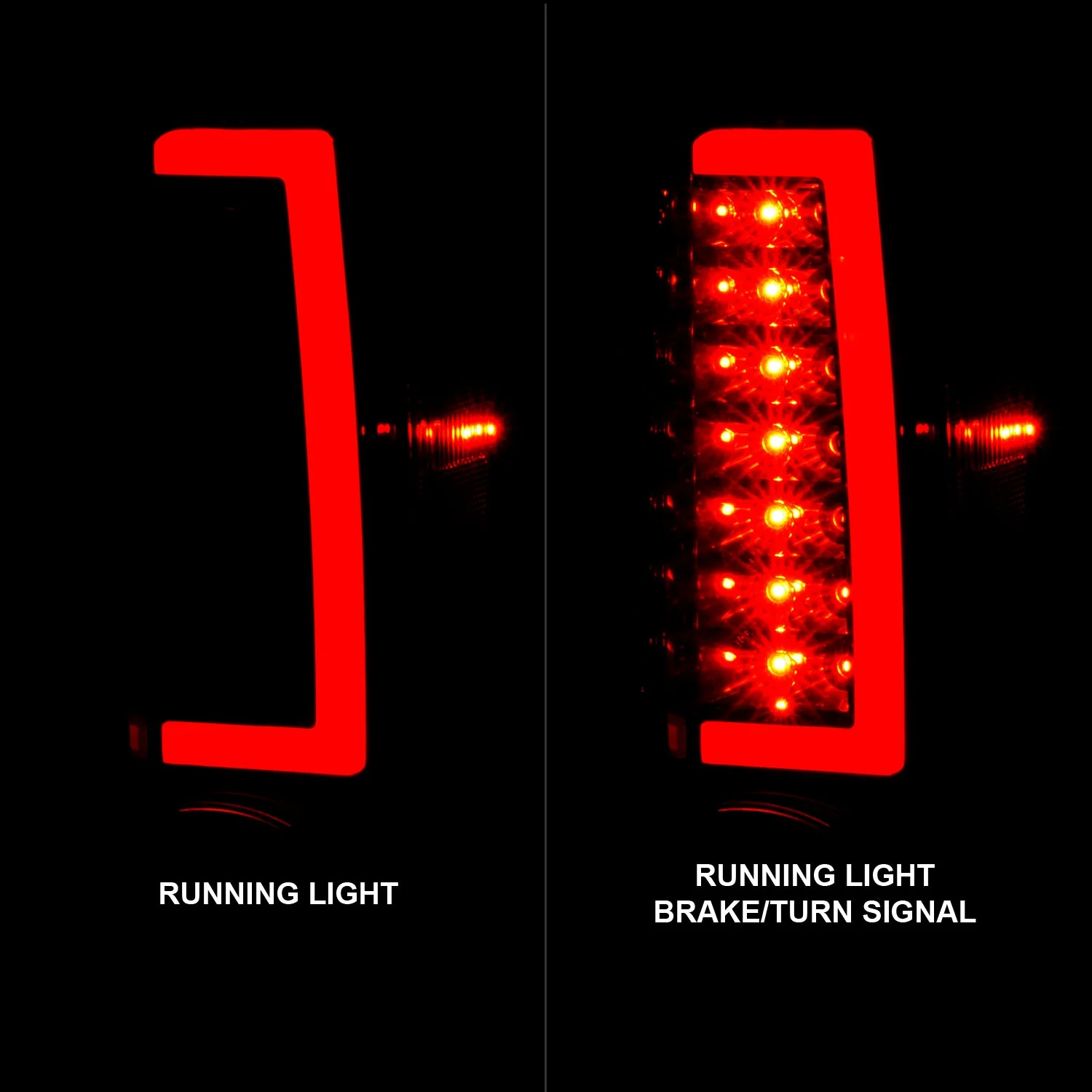 Anzo LED Tail Lights Chevy Colorado / GMC Canyon (04–12) C-Bar Style Black or Chrome Housing w/ Red-Clear / Clear / Smoke Lens - Image 8