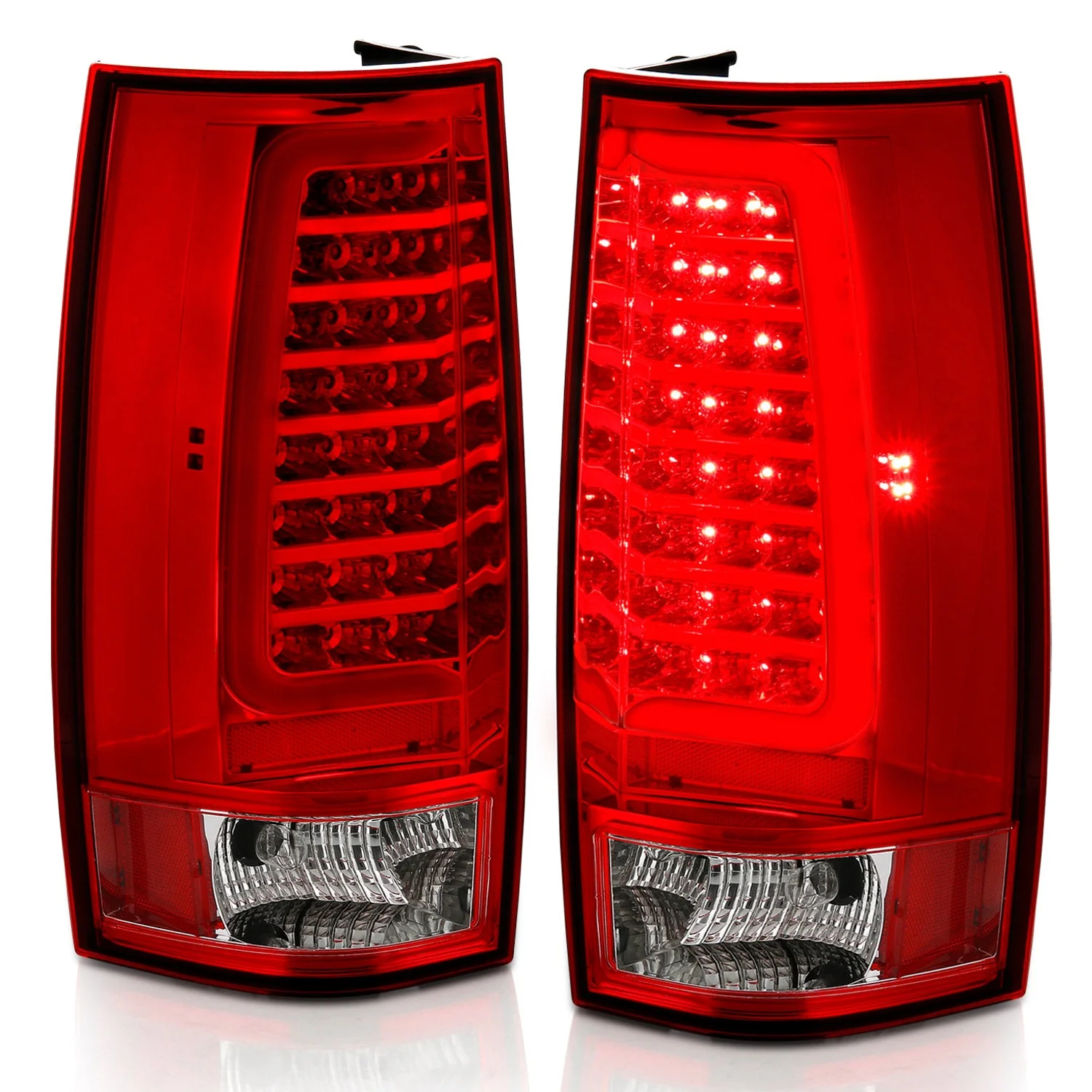 Anzo LED Tail Lights Chevy Tahoe / Suburban & GMC Yukon / Yukon XL (07–14) C-Bar Style Black or Chrome Housing w/ Red / Clear / Smoke Lens - Image 14