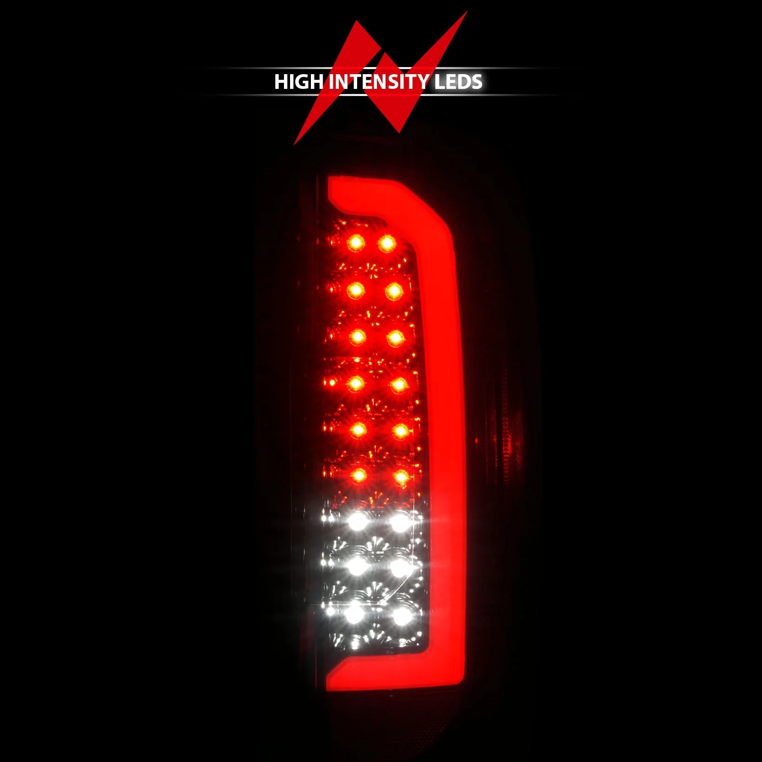 Anzo LED Tail Lights GMC Canyon (15–22) Red Light Bar Style - Black Housing w/ Clear or Smoke Lens - Image 3
