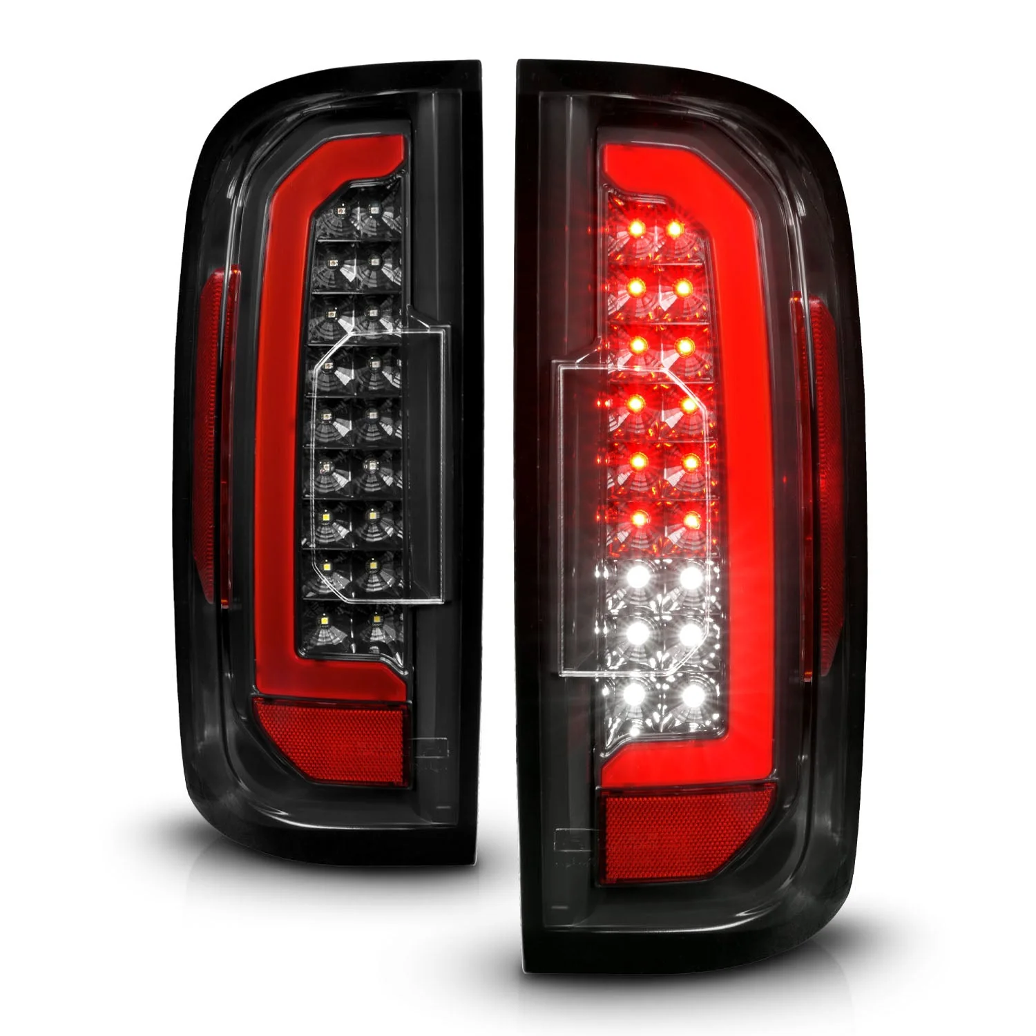 Anzo LED Tail Lights GMC Canyon (15–22) Red Light Bar Style - Black Housing w/ Clear or Smoke Lens - Image 7