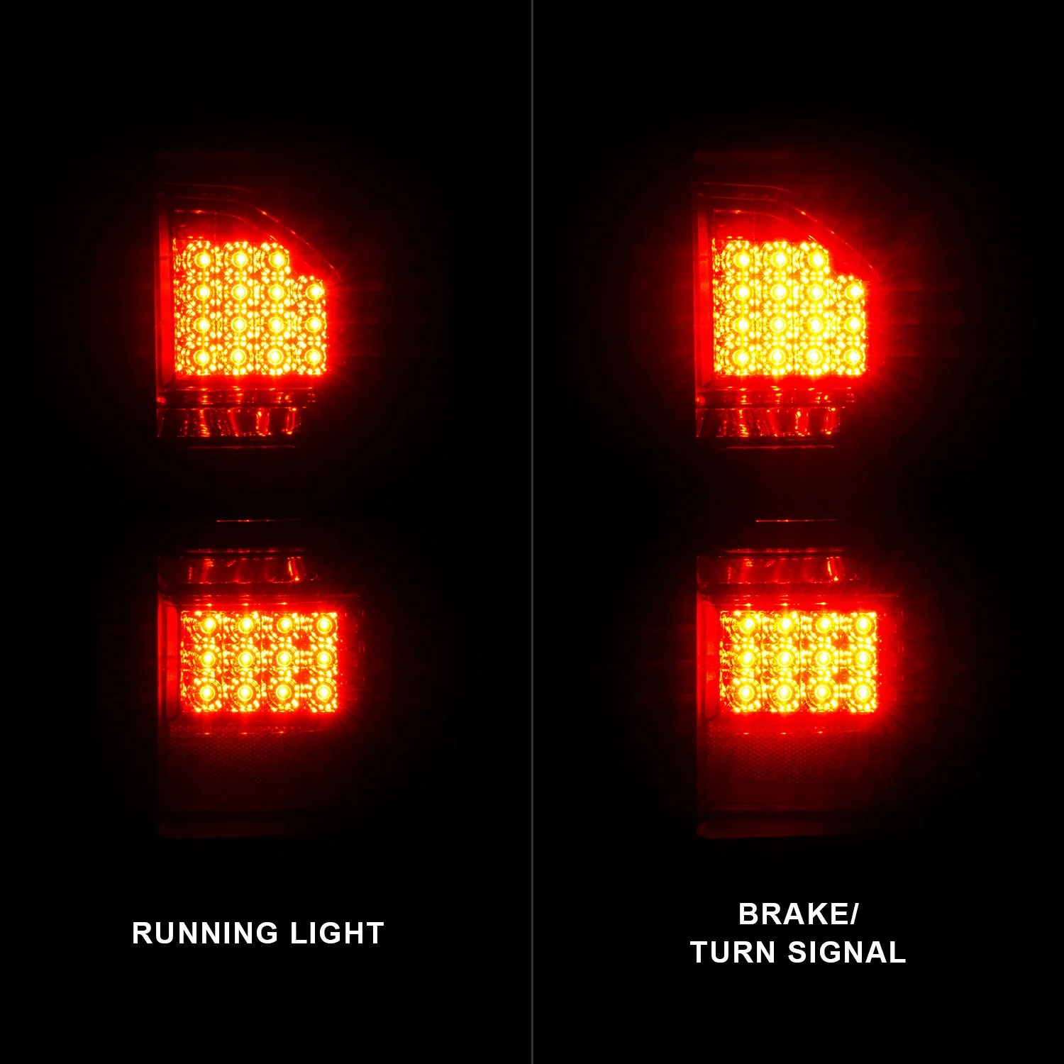 Anzo LED Tail Lights GMC Sierra 1500/ 2500/ 3500 HD (14–19) Single Rear Wheel - Black or Chrome Housing w/ Clear / Smoke/ Red Clear Lens  Lens - Image 11