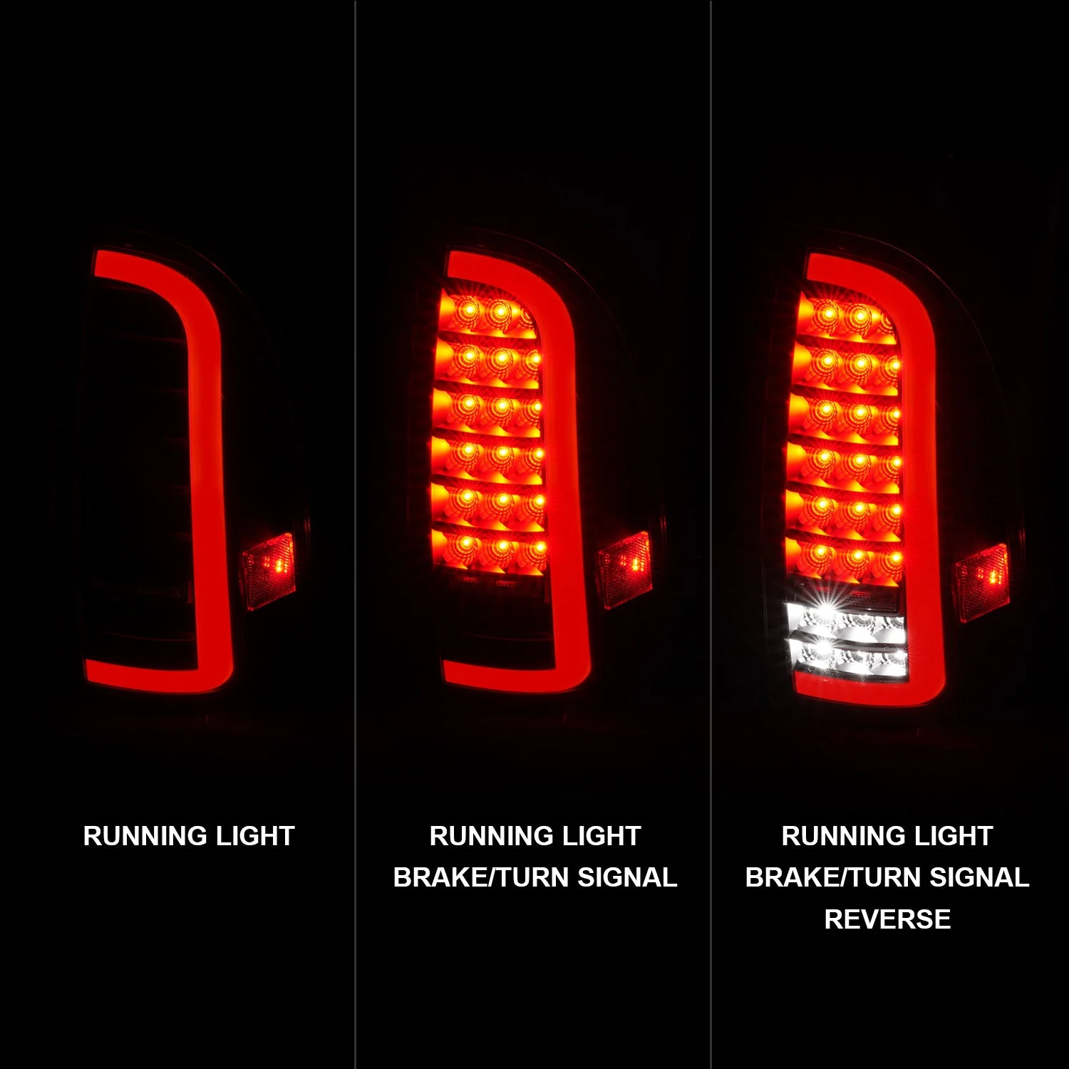 Anzo LED Tail Lights Toyota Tacoma (05–15) Bar Style Sequential Signal - Black Housing w/ Smoke or Clear Lens - Image 5