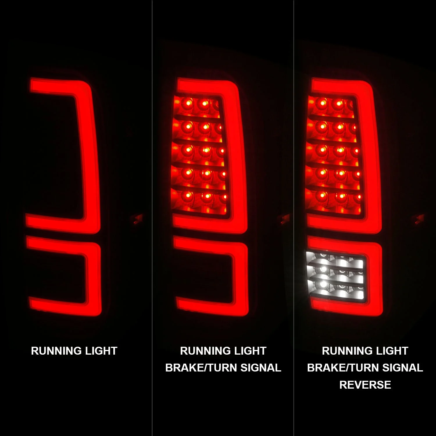 Anzo LED Tail Lights Toyota Tundra (14–21) Red Light Bar w/ Black or Chrome Housing w/ Smoke or Clear Lens & Sequential Signal - Image 5