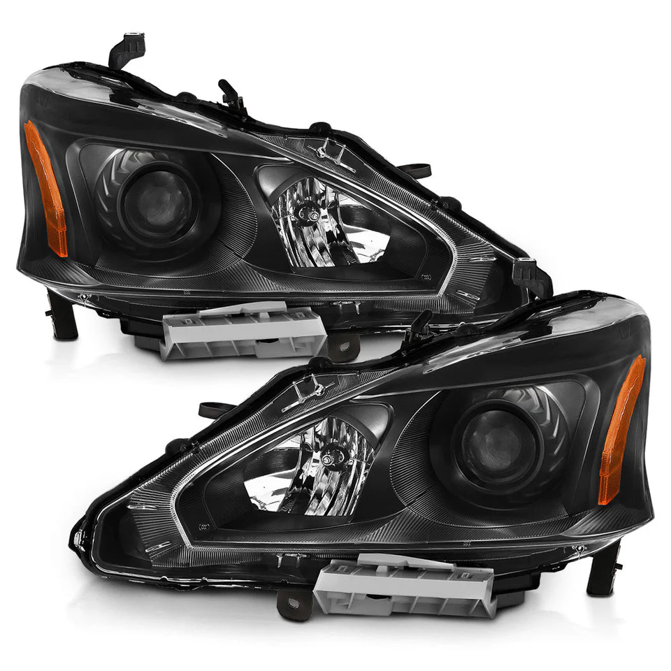 Anzo Projector Headlights Nissan Altima (10-15) Coupe / Sedan Projector Headlights Black or Chrome - For Halogen Models Only - Image 5