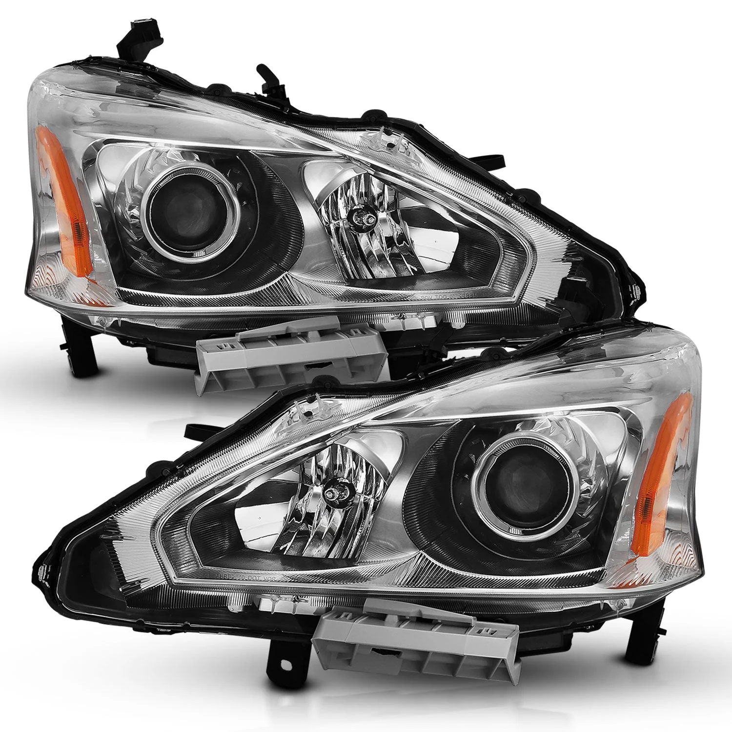 Anzo Projector Headlights Nissan Altima (10-15) Coupe / Sedan Projector Headlights Black or Chrome - For Halogen Models Only - Image 9