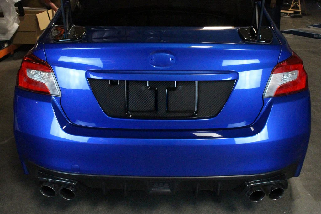 APR License Plate Backing Subaru WRX/ WRX STI Sedan (15-21) [Carbon Fiber] CBX-WRXLIC15 - Image 5