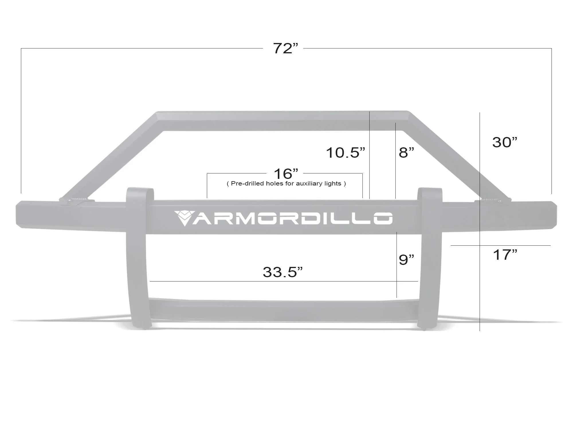 Armordillo Prerunner Bull Bar Toyota Tundra (07-18) Sequoia (08-19) - AR or AR2 Style - Matte Black - Image 11