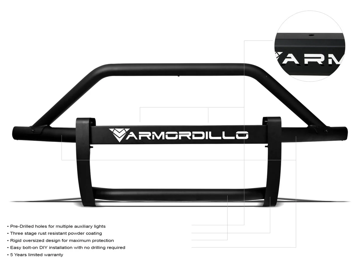 Armordillo Prerunner Bull Bar Chevy Silverado 1500 (22-24) 2500 3500 (20-22) AR or AR2 Style - Matte Black - Image 4