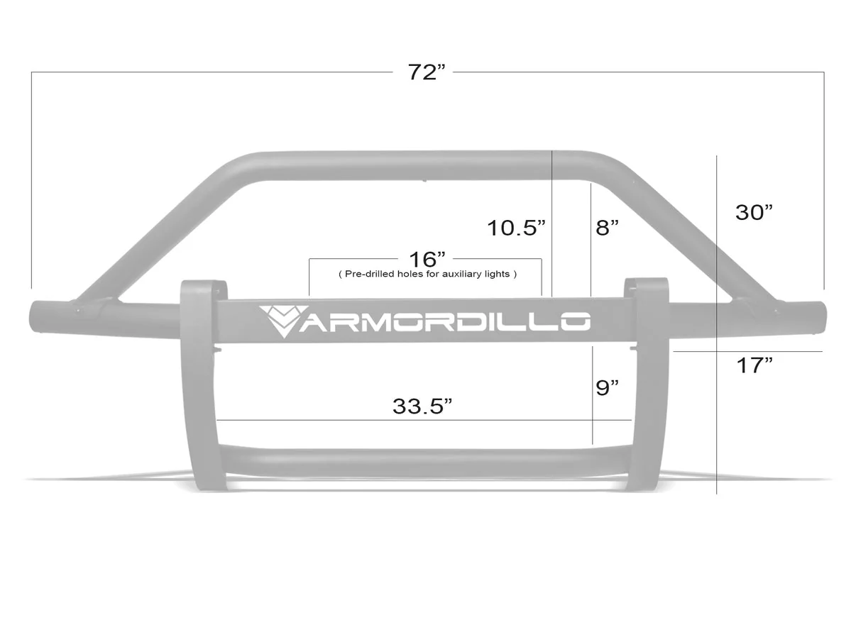 Armordillo Prerunner Bull Bar Replacement Body Only AR or AR2 Style - Matte Black - Image 4