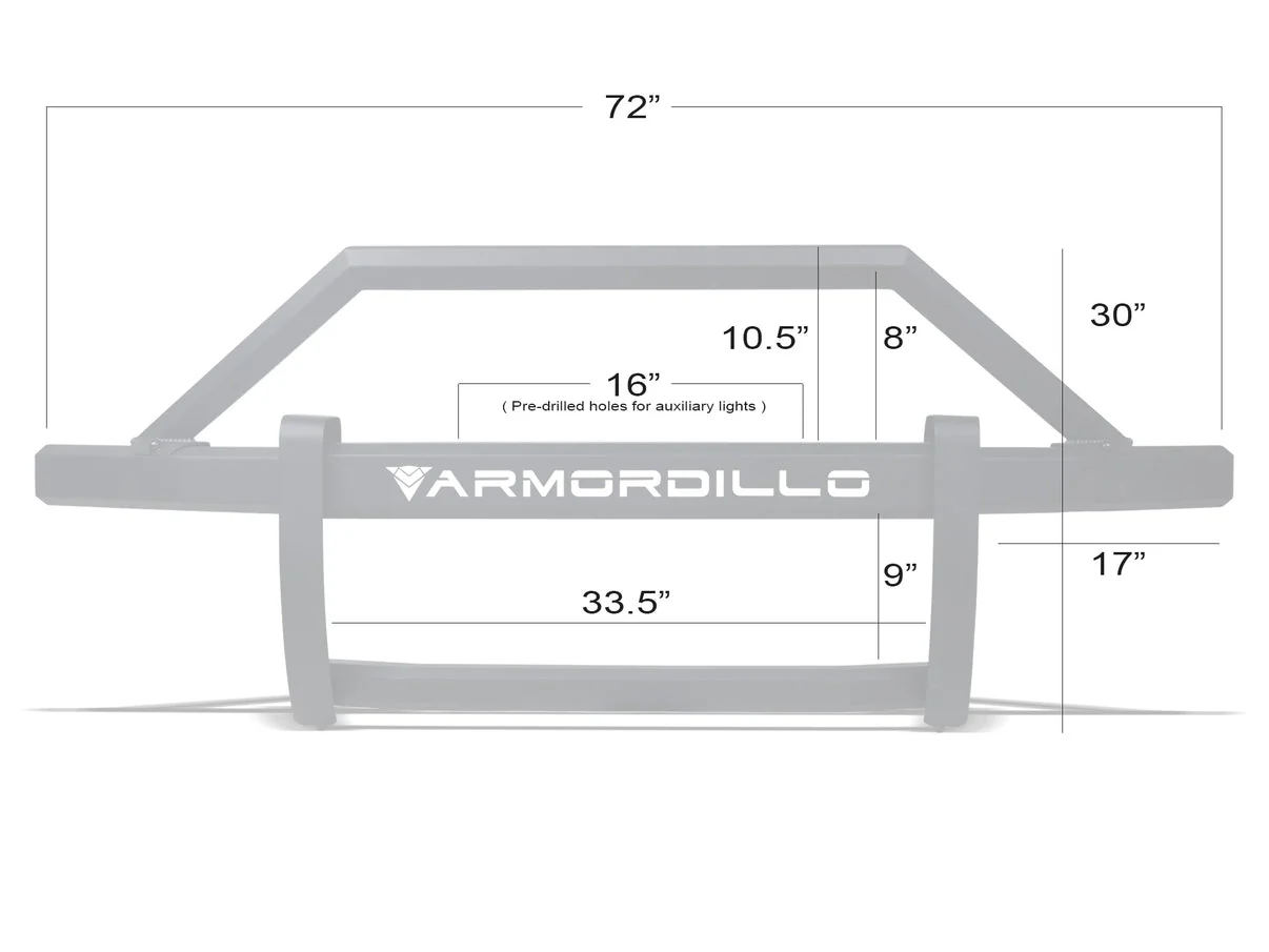 Armordillo Prerunner Bull Bar Replacement Body Only AR or AR2 Style - Matte Black - Image 9
