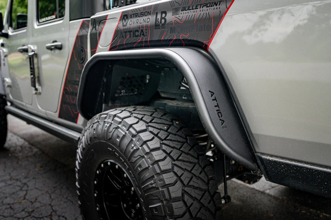 Attica 4x4 Fender Flares for Jeep Gladiator JT (2020-2024) Front & Rear Terra Series - Textured Black - Image 14