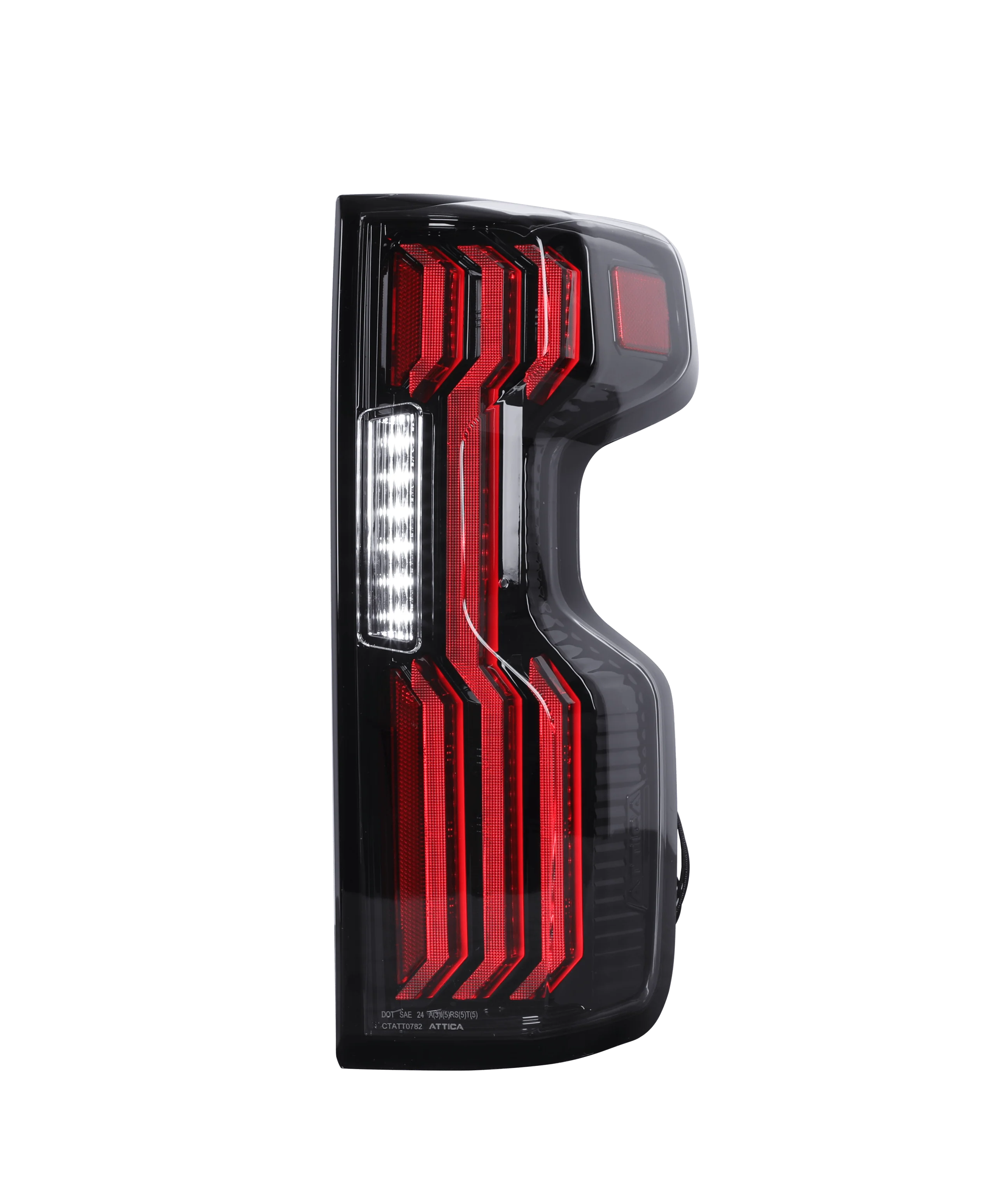 Attica 4x4 LED Tail Lights for Chevy Silverado 1500 (19-26) 2500/3500 (20-26) Gloss Black with Smoked Bars & Sequential Turn Signals (Preorder) - Image 10